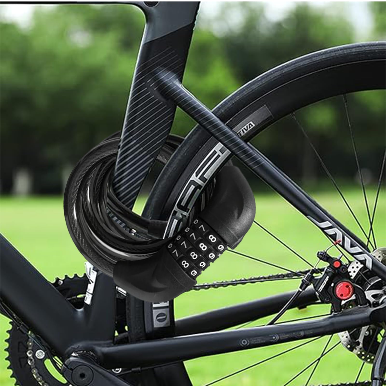 **4 Feet & 6 Feet Bike Cable Lock - Heavy Duty Combination Bike Lock for Bicycles, Scooters & Motorcycles - Secure Outdoor & Indoor Use**
