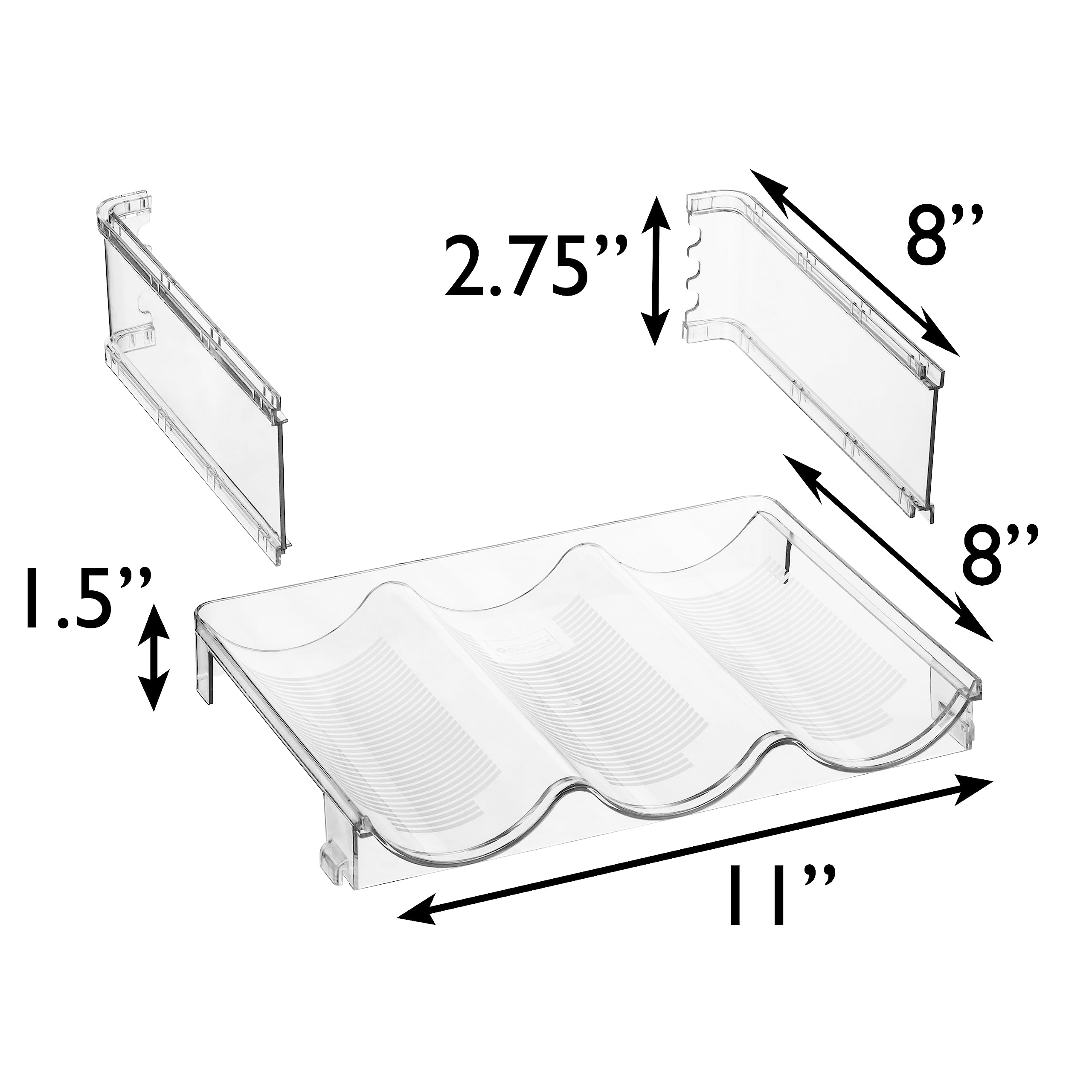 ClearSpace Stackable Water Bottle Organizer for Cabinet & Fridge – 4 Pack Space-Saving Drink Holder for Kitchen, Pantry & Wine Storage – Perfect for Home Organization & Small Space Solutions