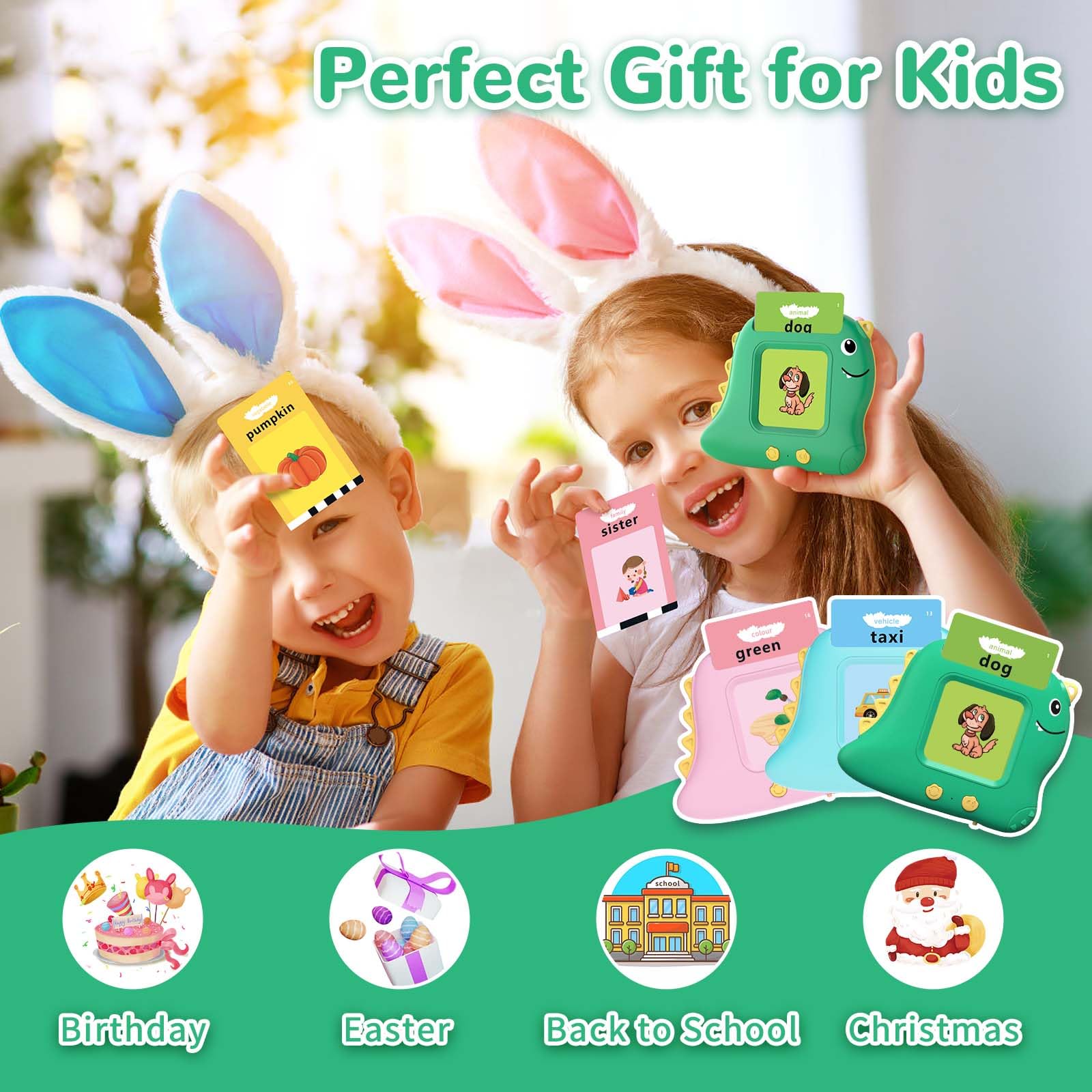 Interactive Talking Flash Cards for Toddlers 1-6 Years - 510 Sight Words Montessori Learning Toys, Autism Sensory Speech Therapy Toys for Boys & Girls | Educational Gift for Kids Birthday, Christmas & Preschool Learning