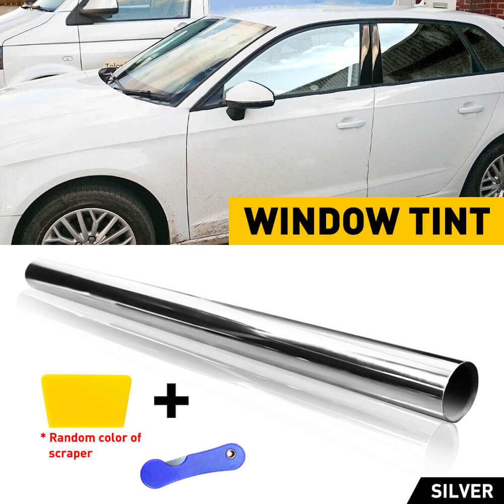 Premium Super Dark Black/Silver Car Window Tint Film Roll - 50cm x 3m (20
