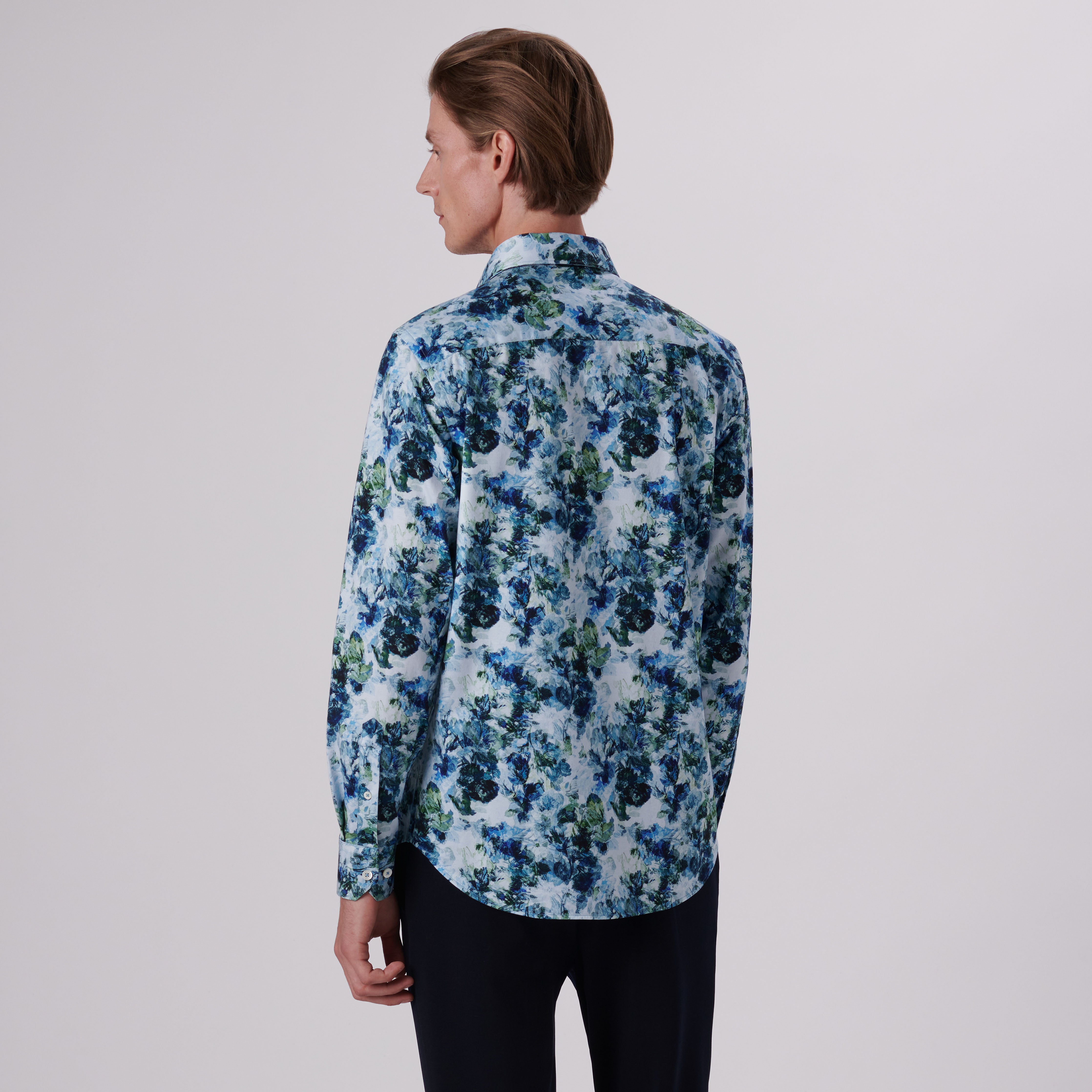 James Aquarelle Leaf Print Cotton Shirt for Men - Soft Breathable Button Down Shirt for Casual Wear, Office & Outdoor Activities