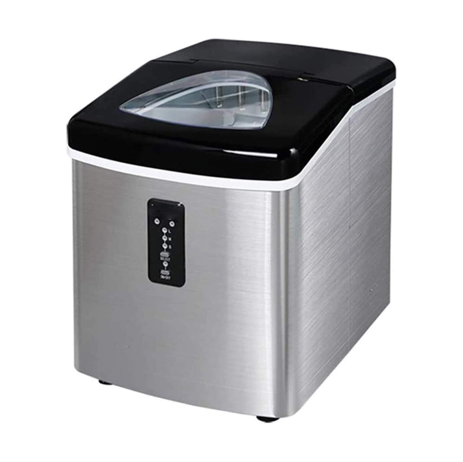 Portable Countertop Ice Maker Machine - 39 lbs Daily Output, 9 Cubes in 6-8 Minutes | Electric Compact Ice Maker with Ice Scoop & Basket | Perfect for Home, Kitchen, Office, RV & Outdoor Parties (Silver)
