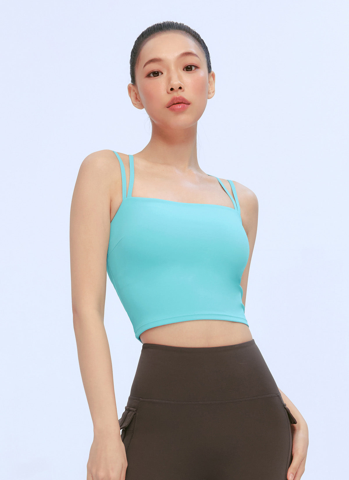 Black Label Power Rise Double Strap Sports Bra - High Support Workout Top for Running, Yoga & Gym