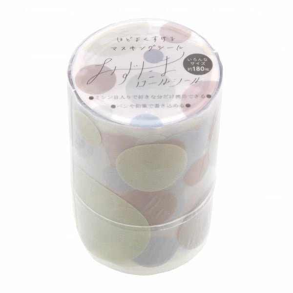 Polka Dot Roll Stickers - Decorative Sun Star Pattern Stickers for Scrapbooking, Journals, DIY Crafts, and Home Decor