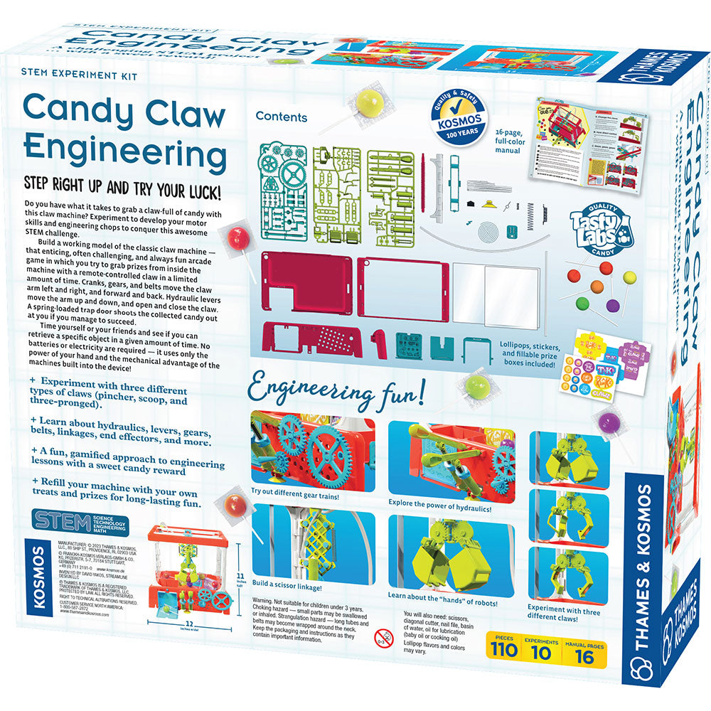 Candy Claw Engineering Arcade Game Maker Lab Kit - DIY Arcade Machine Building Set for Kids & Adults - Perfect for STEM Learning, Birthday Gifts & Game Room Decor