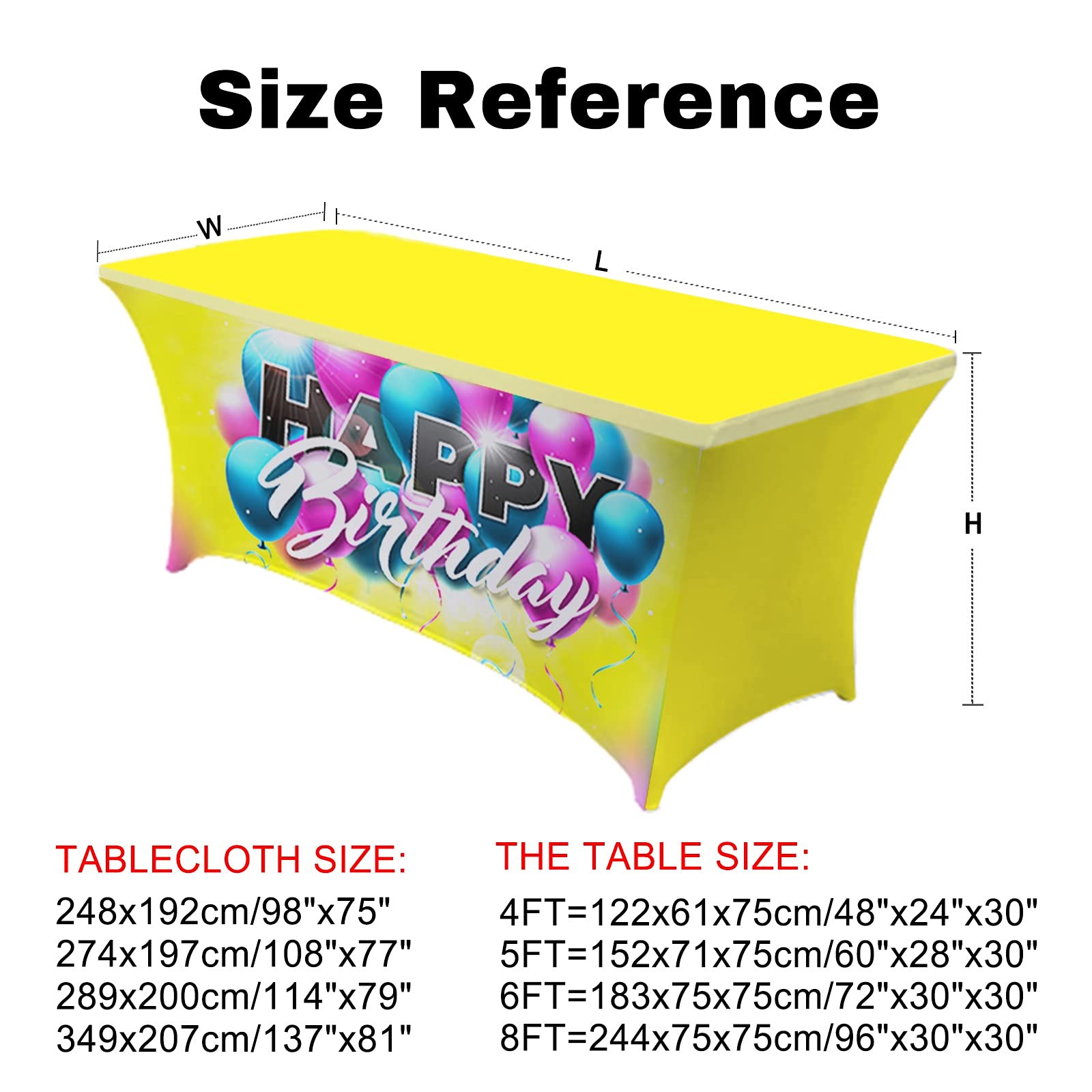 Custom Printed Table Covers for 4/6/8 Foot Tables - Personalized Stretch Spandex Tablecloth with Business Logo, Name & Design - Perfect for Trade Shows, Events & Brand Promotions