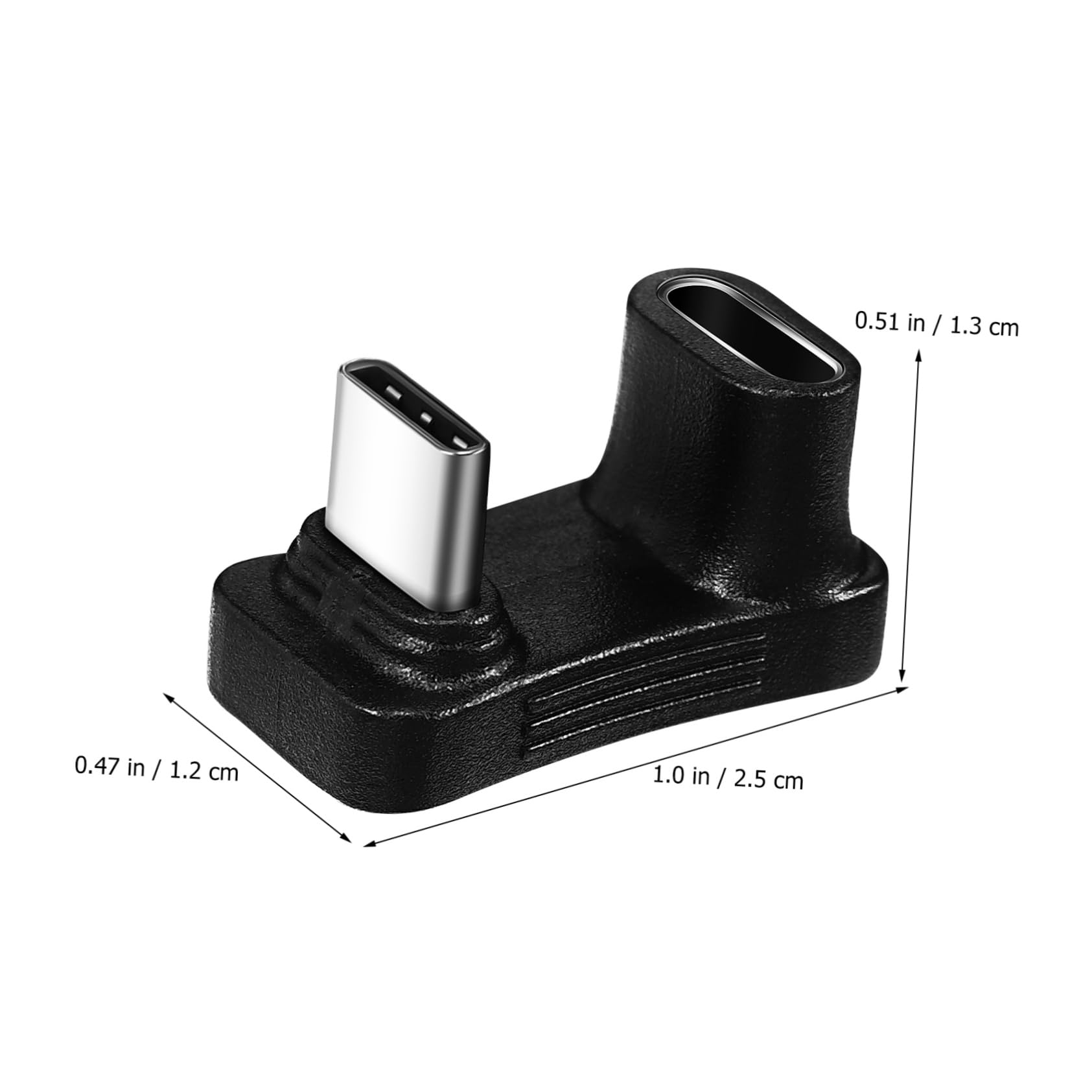 Gatuida 180 Degree USB C Adapter - Angled USB C Extender for Laptops, Smartphones, Tablets - Perfect for Tight Spaces & Charging Stations (Space Gray)