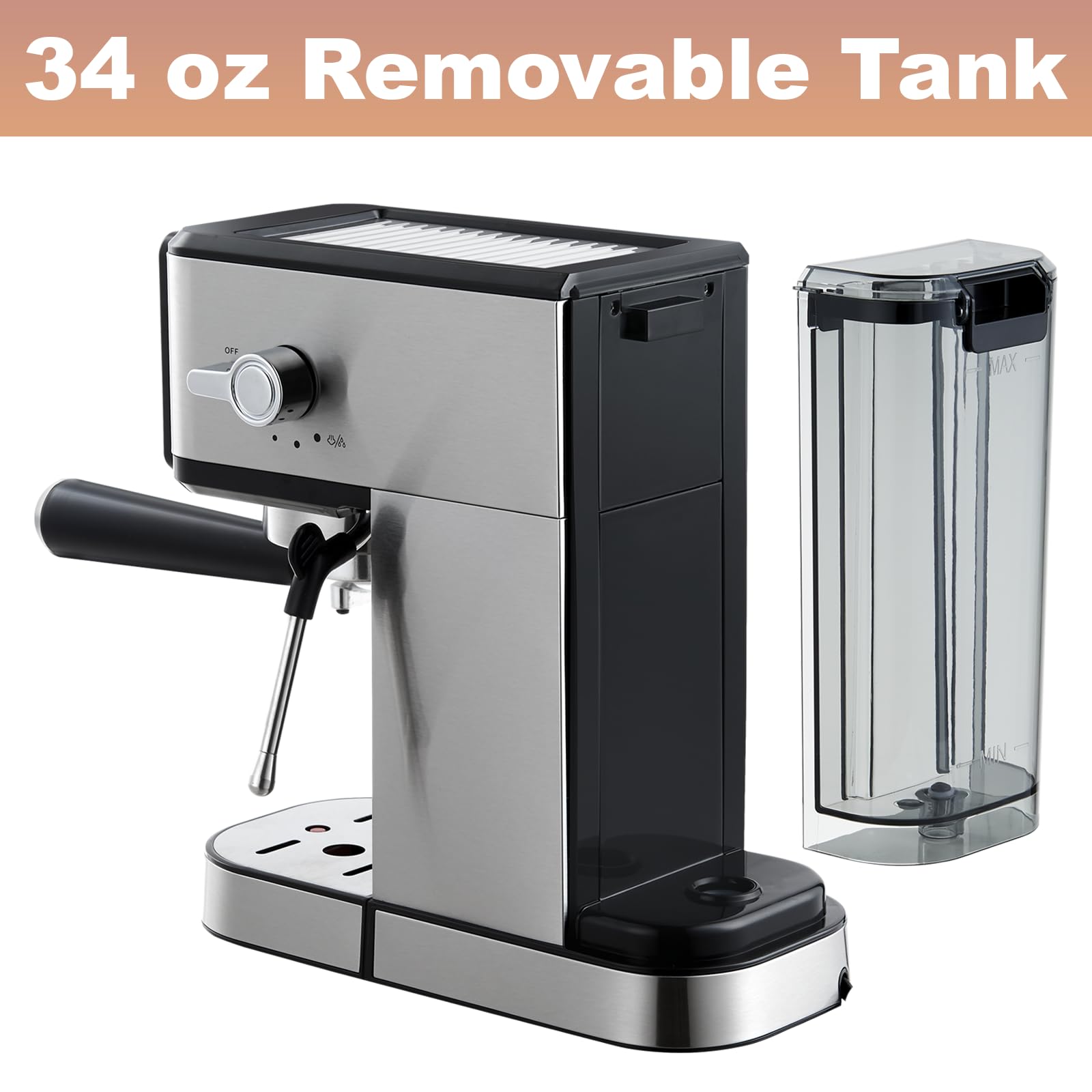 20Bar Dual Boiler Espresso Machine with LCD Touch Control & Milk Frother - Compact Home Coffee Maker for Café Style Cappuccino & Latte | Perfect for Home Baristas & Coffee Lovers