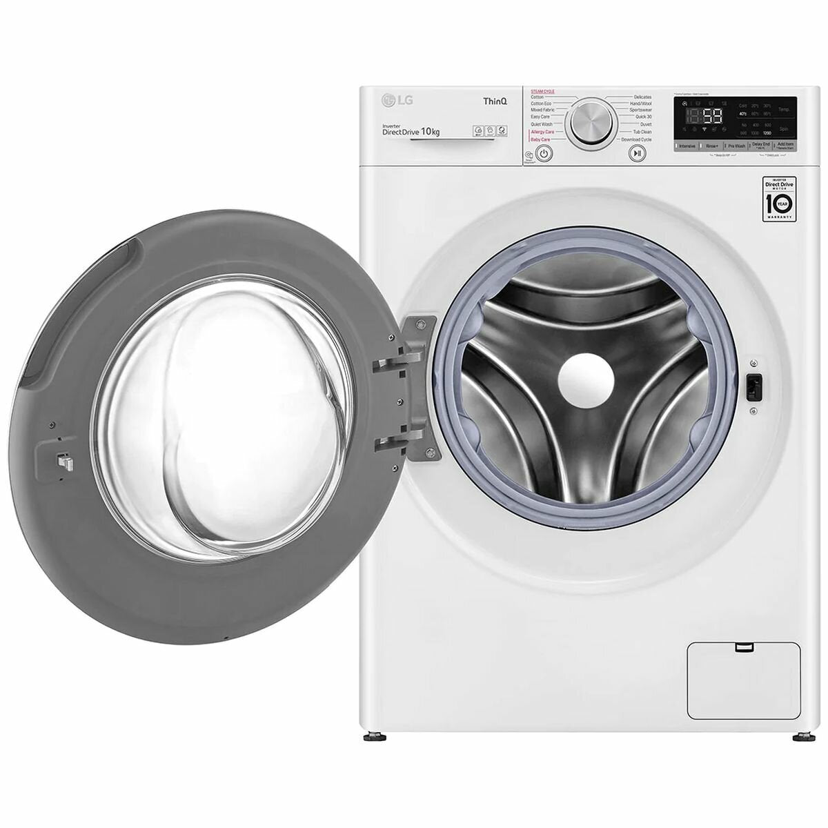 LG 10kg Front Load Washing Machine with Steam Function - WV5 1410W - Energy Efficient Large Capacity Washer for Home & Laundry Room | Perfect for Families, Apartments & Small Spaces