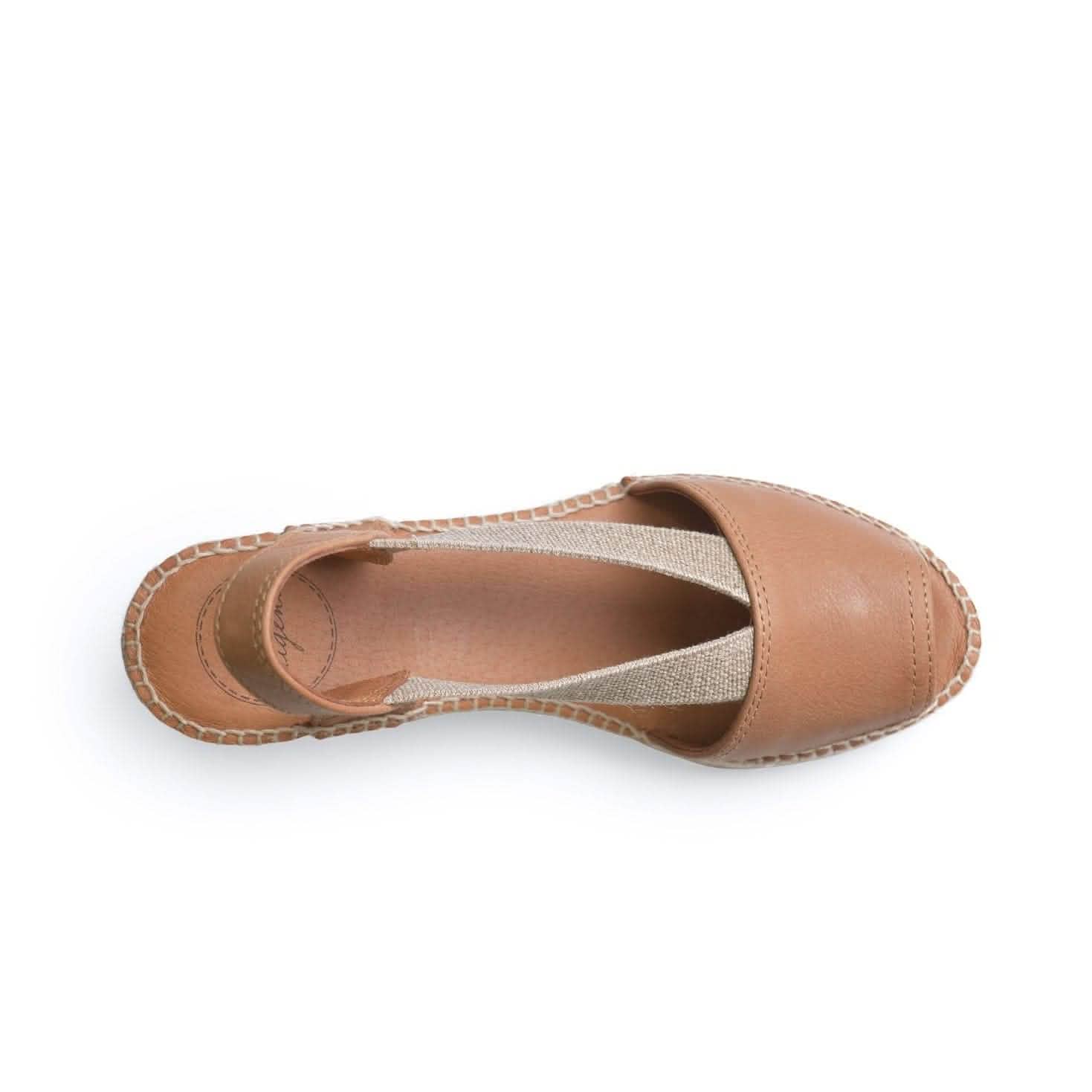 Women's Plain Leather Wedge Espadrilles - Comfortable Summer Sandals for Beach, Vacation & Casual Outings | Teide P Collection