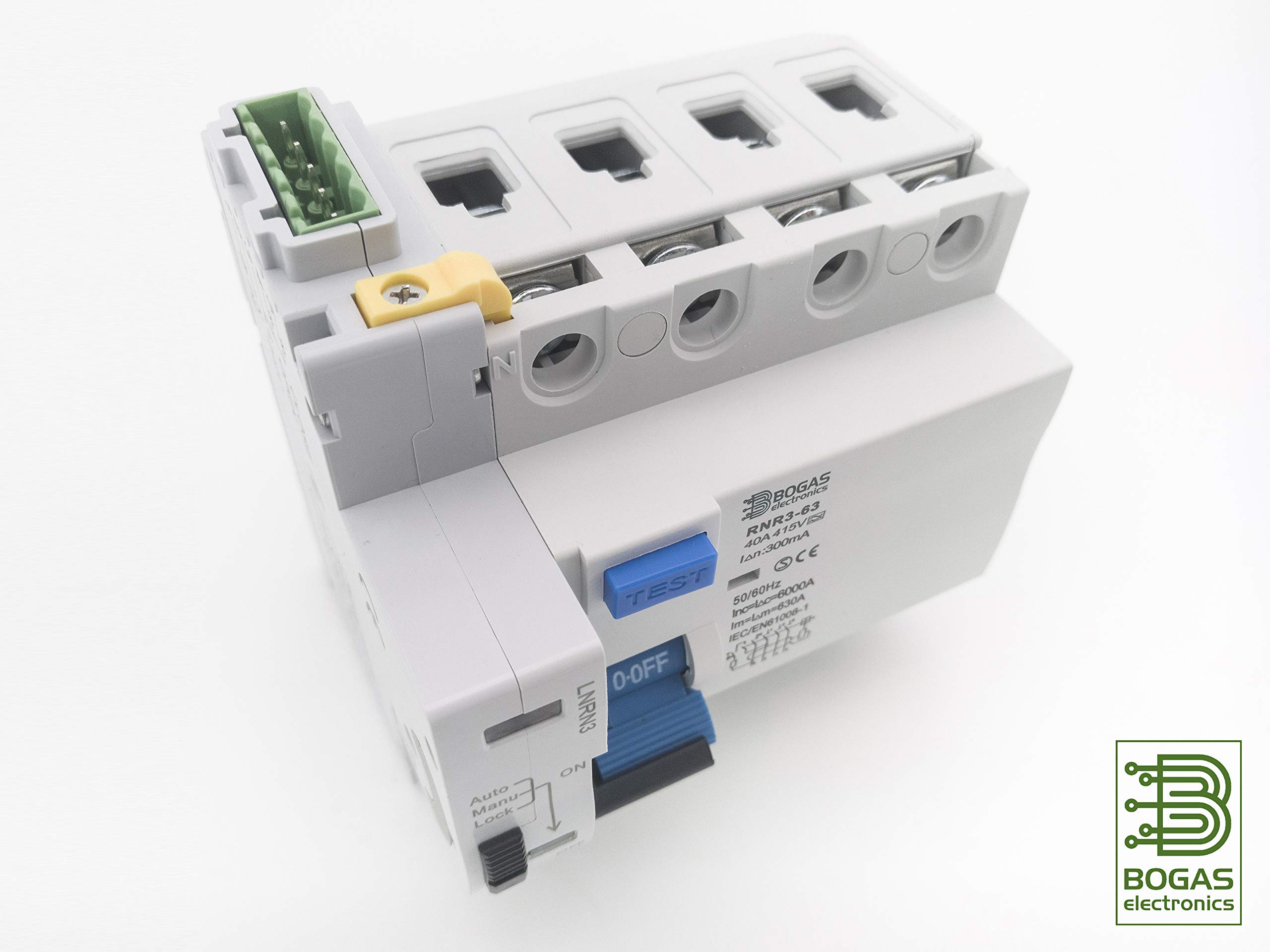 3 Phase Auto-Resetting Differential Circuit Breaker (3P+N) - 300mA Super Immune Protection for Industrial & Commercial Electrical Safety