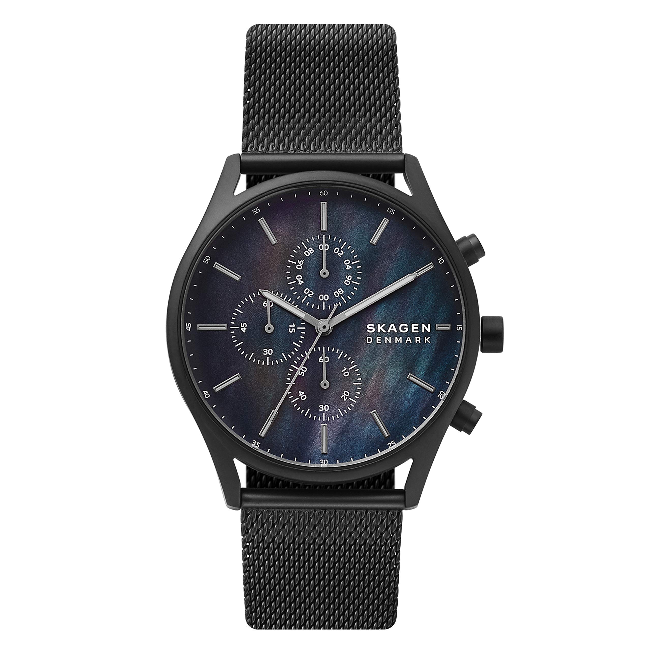 Skagen Men's Holst Stainless Steel Casual Quartz Watch - Minimalist Scandinavian Design, Water Resistant, Date Display - Perfect for Everyday Wear, Office & Casual Outings