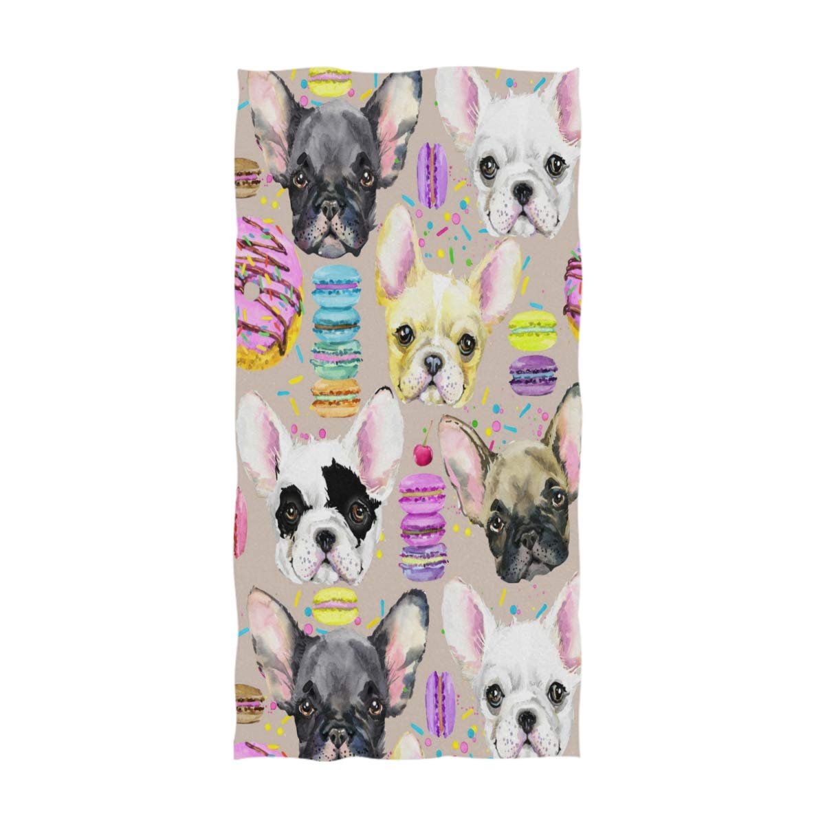 ALAZA Ultra Soft Funny Puppy Dog Hand Towel & Washcloth - 16