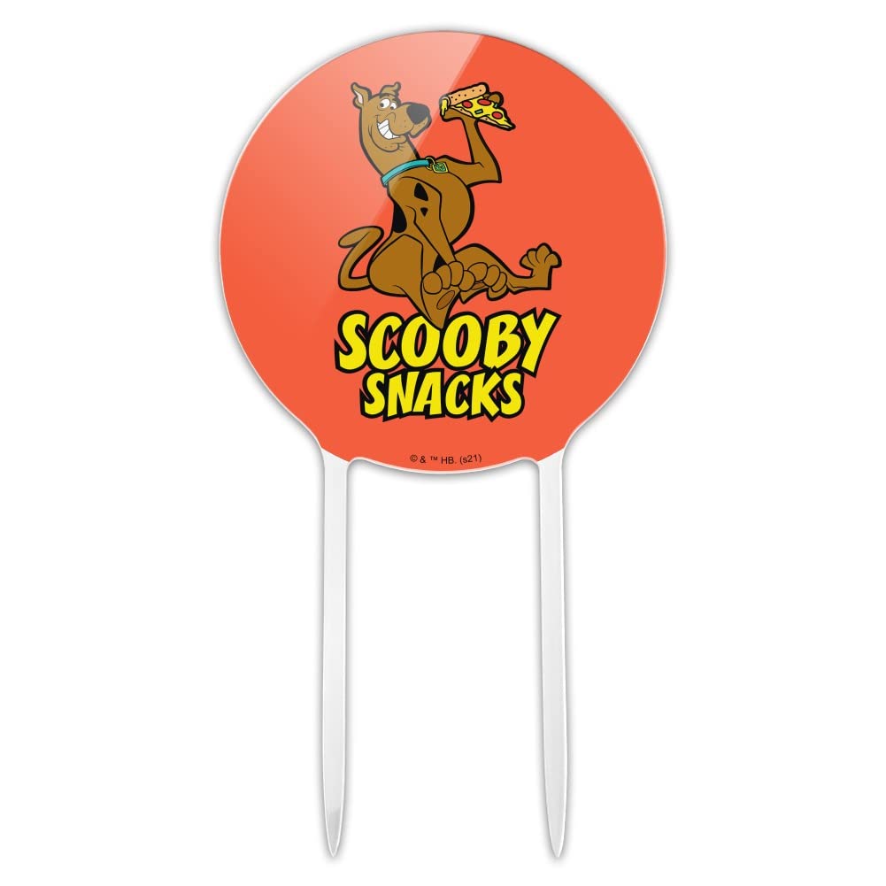 Acrylic Scooby Snacks Cake Topper - Custom Party Decoration for Wedding, Anniversary, Birthday & Graduation Cakes | Perfect for Cartoon Theme Parties & Fun Celebrations