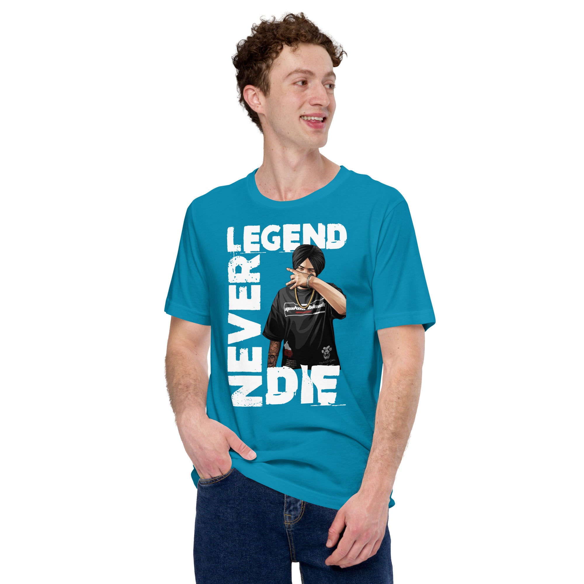 Sidhu Moosewala Legends Never Die Unisex T-Shirt - Comfortable Cotton Tee for Men & Women - Perfect for Concerts, Casual Wear & Fan Merchandise