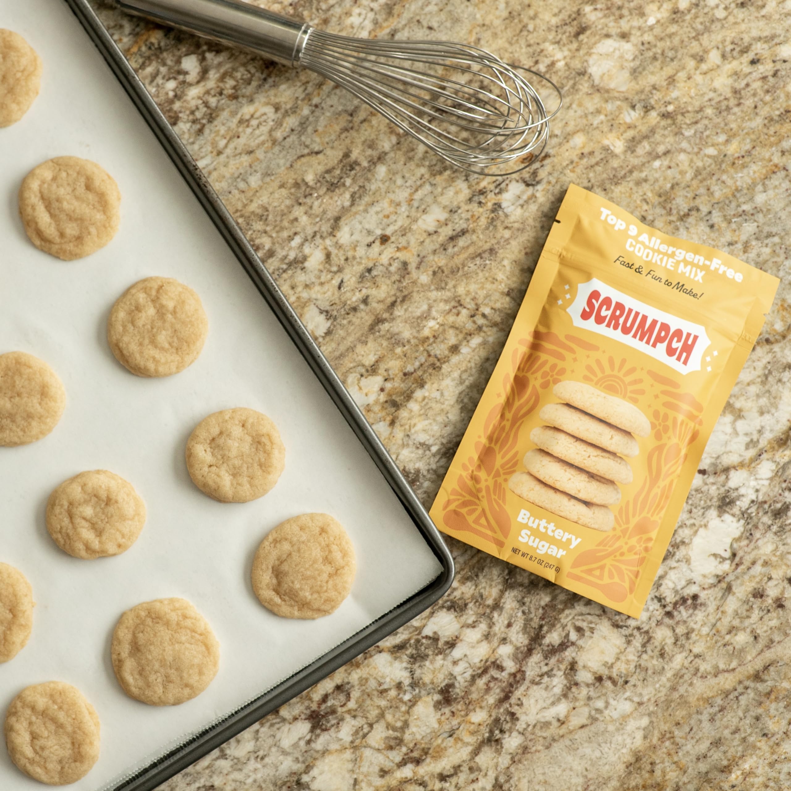 Scrumpch Holiday Cookie Mix Variety Pack - Birthday Cake, Cinnamon Snickerdoodle & Buttery Sugar (3-Pack) | Gluten-Free, Vegan, Allergen-Free Baking Mix | Perfect for Christmas Gifts, Party Favors & Family Baking