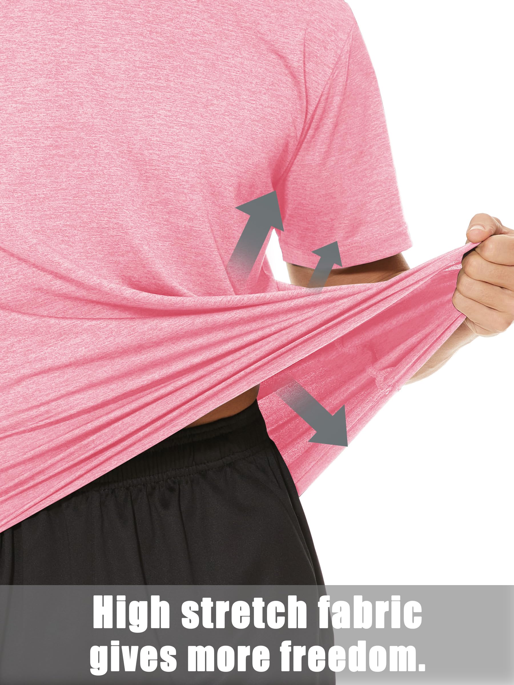 TACVASEN Men's Workout Shirts - Moisture Wicking Short Sleeve Athletic T-Shirt for Running, Gym & Training - Breathable Quick Dry Crewneck Tee - Perfect for Workouts, Jogging and Outdoor Activities