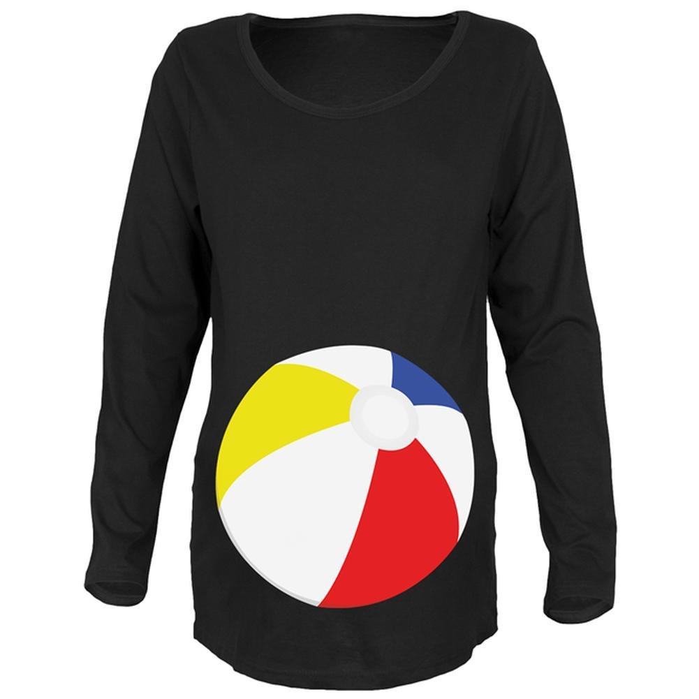 Black Maternity T-Shirt for Summer - Soft Long Sleeve Beach Pregnancy Top for Women | Perfect for Beach Vacations, Maternity Photos & Relaxing Outdoors