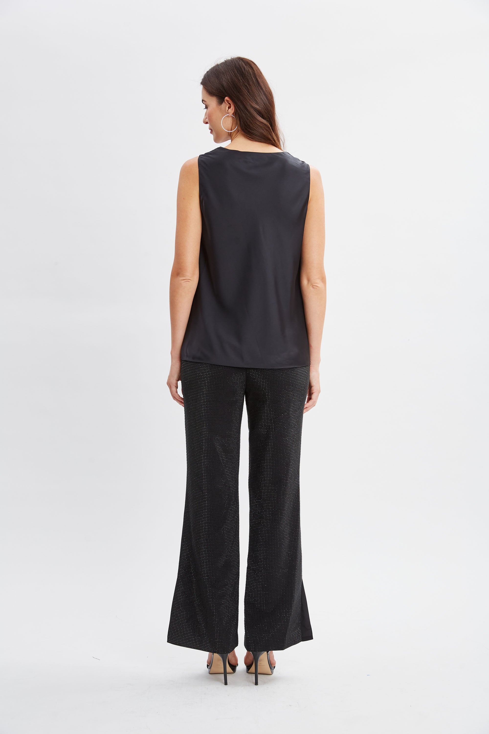 Silk Satin Cowl Neck Blouse for Women - Elegant Long Sleeve Tops for Work & Evening Wear