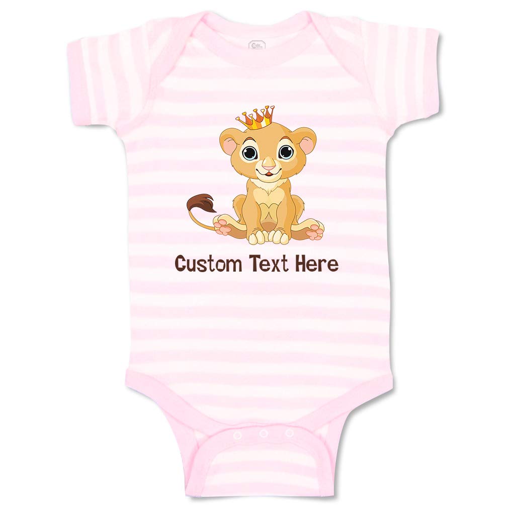 Custom Baby Lion Animal Bodysuit - Funny Cotton Onesie for Boys & Girls - Perfect for Newborn Photos, Baby Showers & Everyday Wear