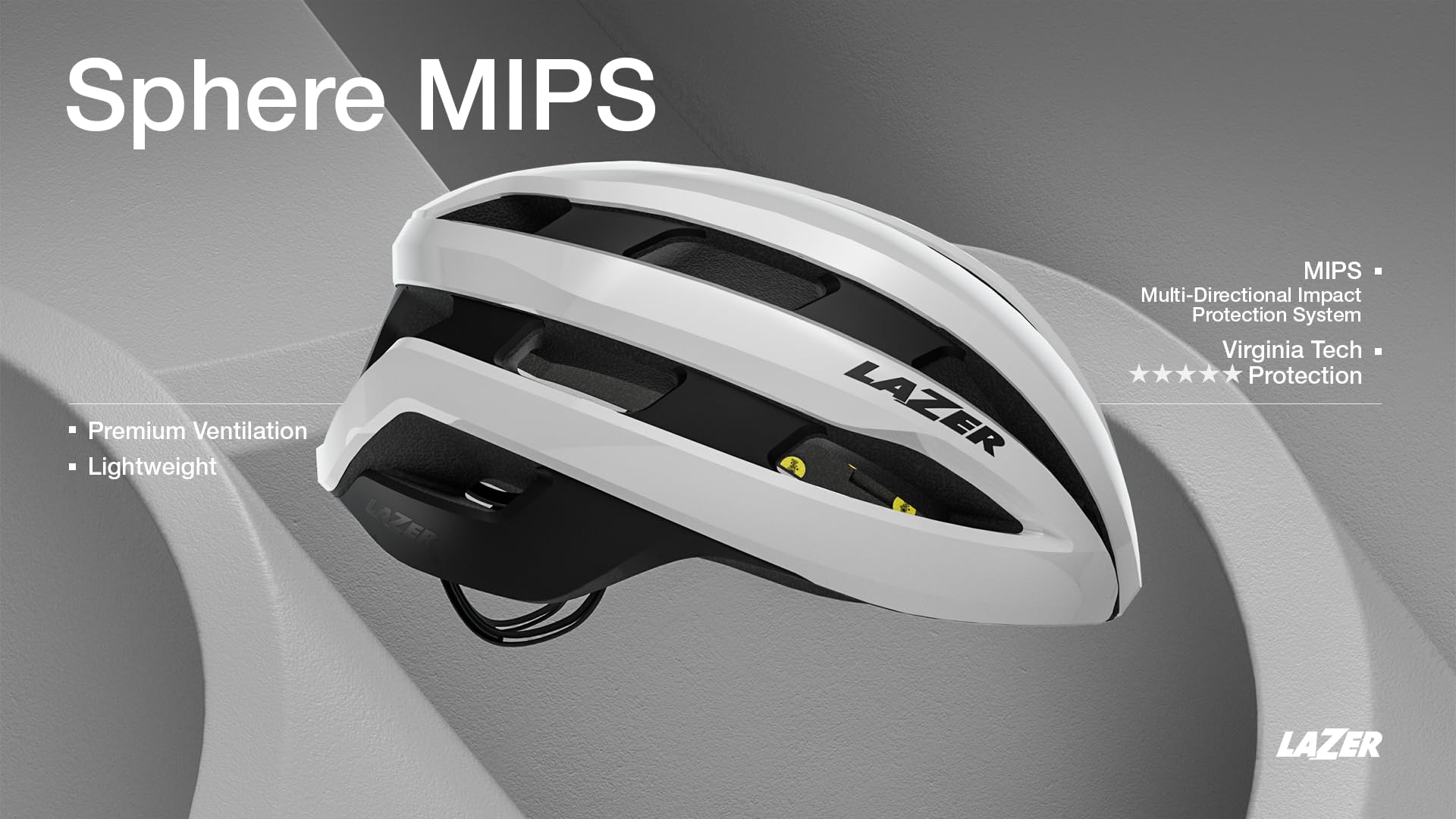 LAZER Sphere MIPS Road Bike Helmet - Lightweight Adult Cycling Helmet for Men & Women - Perfect for Commuting, Road Racing & Urban Biking