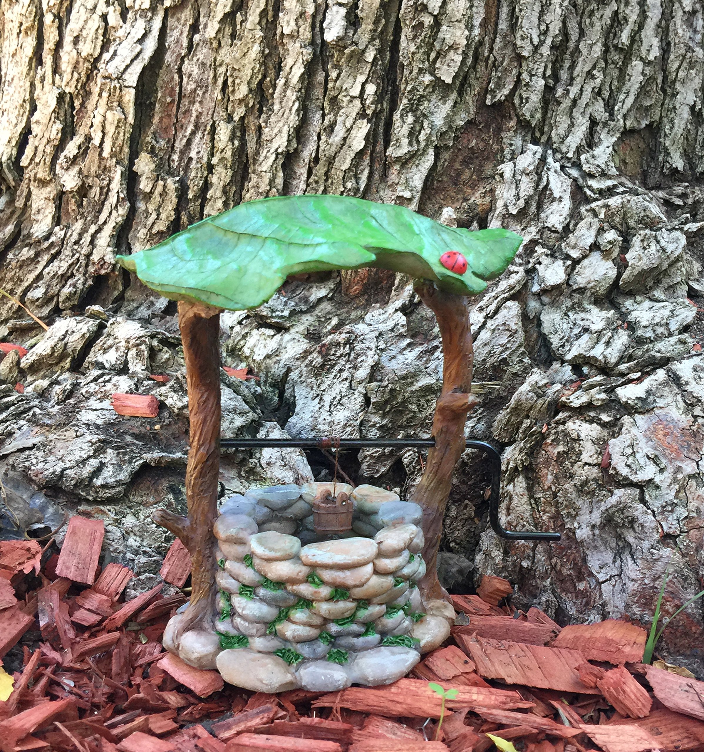 GlitZGlam Miniature Wishing Well with Movable Handle & Bucket - Fairy Garden Decor for Gnomes, Fairies & Miniature Landscapes | Perfect for Fairy Gardens, Terrariums & Outdoor Decor