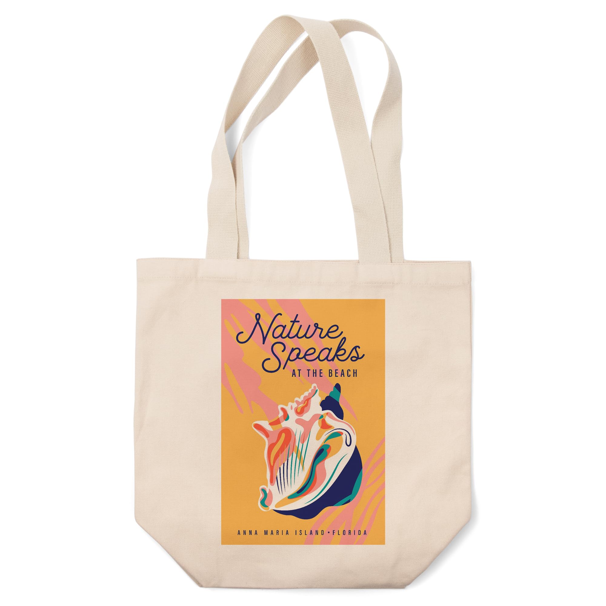 Lantern Press Anna Maria Island Florida Beach Bliss Collection - 100% Cotton Canvas Reusable Tote Bag with Beach Shell Design | Perfect for Grocery Shopping, Beach Trips & Eco-Friendly Lifestyle