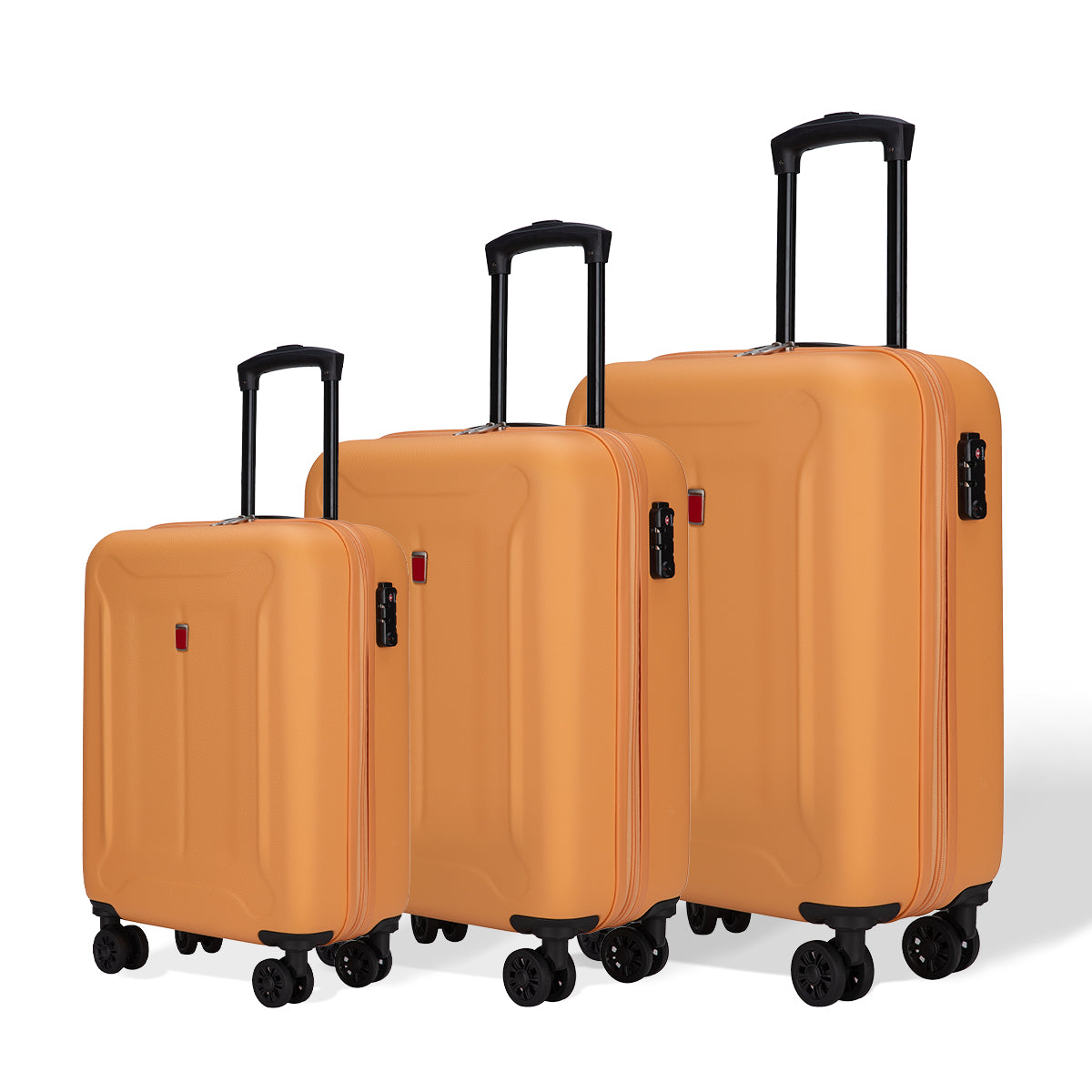 Ntbay 3-Piece Lightweight ABS Luggage Set with 360° Silent Wheels & TSA Lock - Durable Suitcase for Travel, Business Trips & Vacations