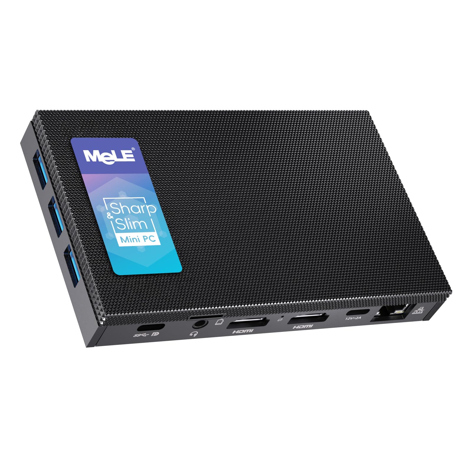 MeLE Quieter3C Fanless Mini PC - Intel Celeron N5105, 8GB RAM 128GB SSD, Windows 11 Pro, 4K Triple Display, Dual HDMI, WiFi 5, BT5.1, Ethernet - Compact Desktop Computer for Home Office, Digital Signage & Media Center