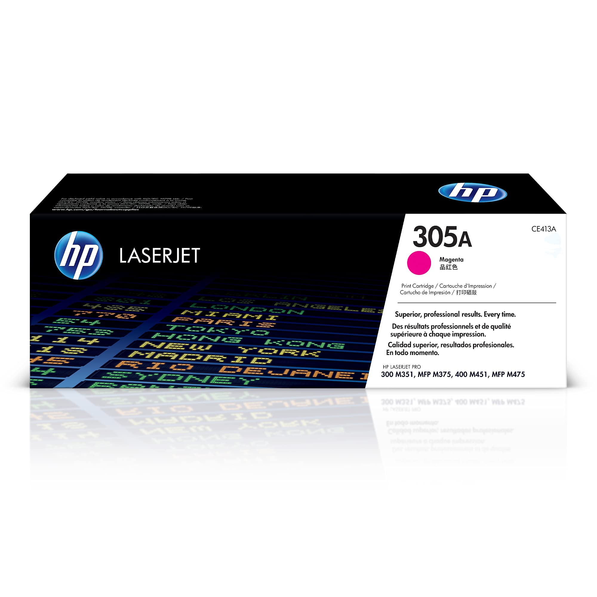Original HP 305A Magenta Toner Cartridge (CE413A) - Compatible with HP LaserJet Pro 300 M351/M375 & 400 M451/M475 Series Printers | High-Quality Replacement for Home & Office Printing Needs