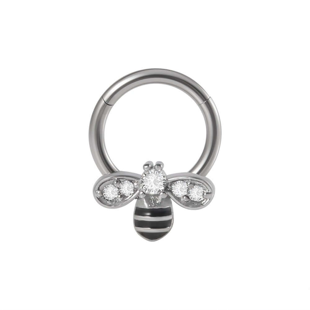 Gothic Snake Bee Nose Ring - Stainless Steel Body Jewelry for Women | DL7192 - Perfect for Gothic Fashion, Halloween Costumes, and Alternative Style Lovers