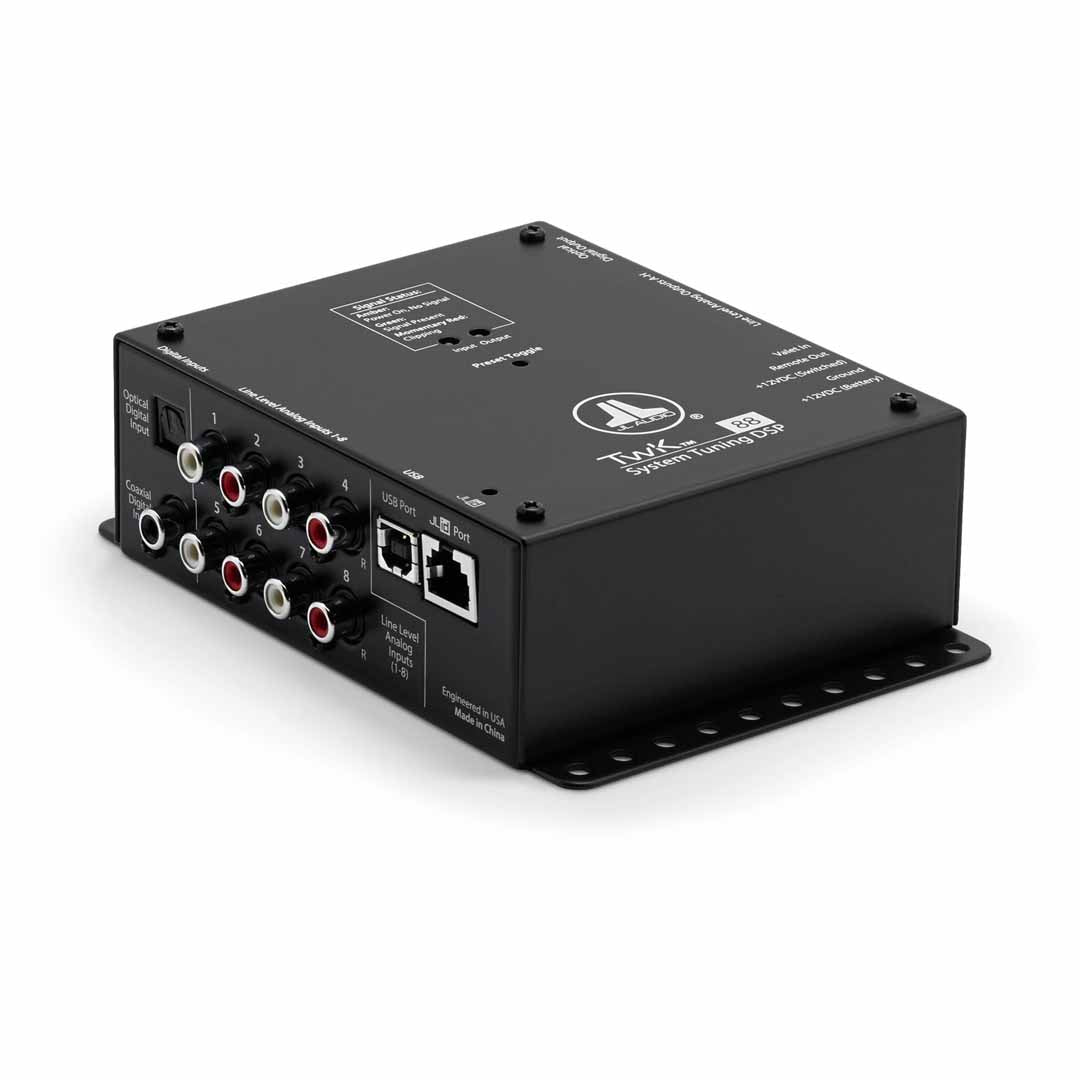 JL Audio TwK 88 DSP Audio Processor - 8-Channel System Tuning with Analog & Digital Inputs/Outputs - Perfect for Car Audio, Home Theater & Professional Sound Systems