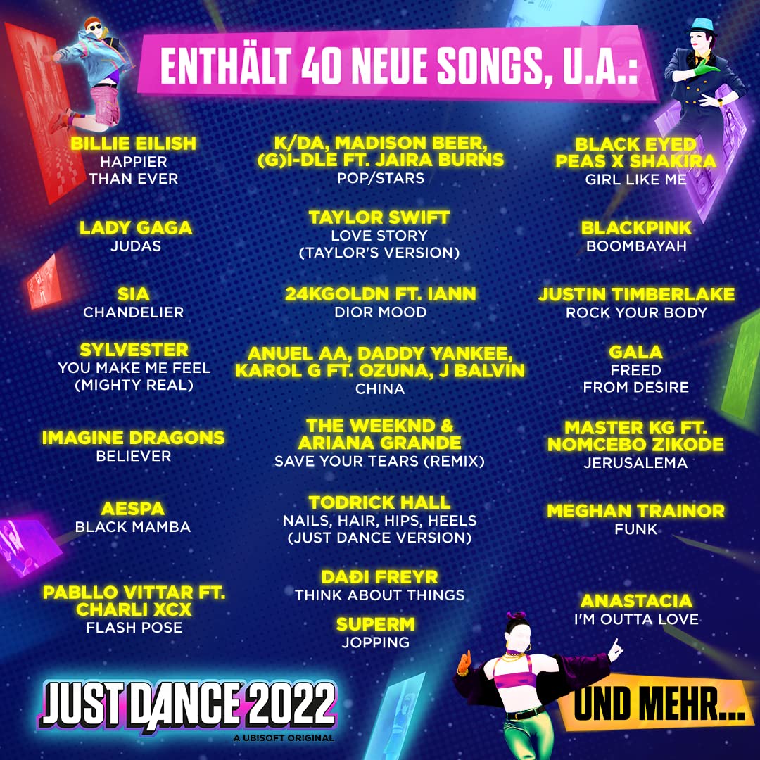 Just Dance 2022 - PlayStation 4 Game with Free PS5 Upgrade | Fun Dance Party & Family Fitness Game for Kids & Adults | Perfect for Parties, Workouts & Family Game Nights
