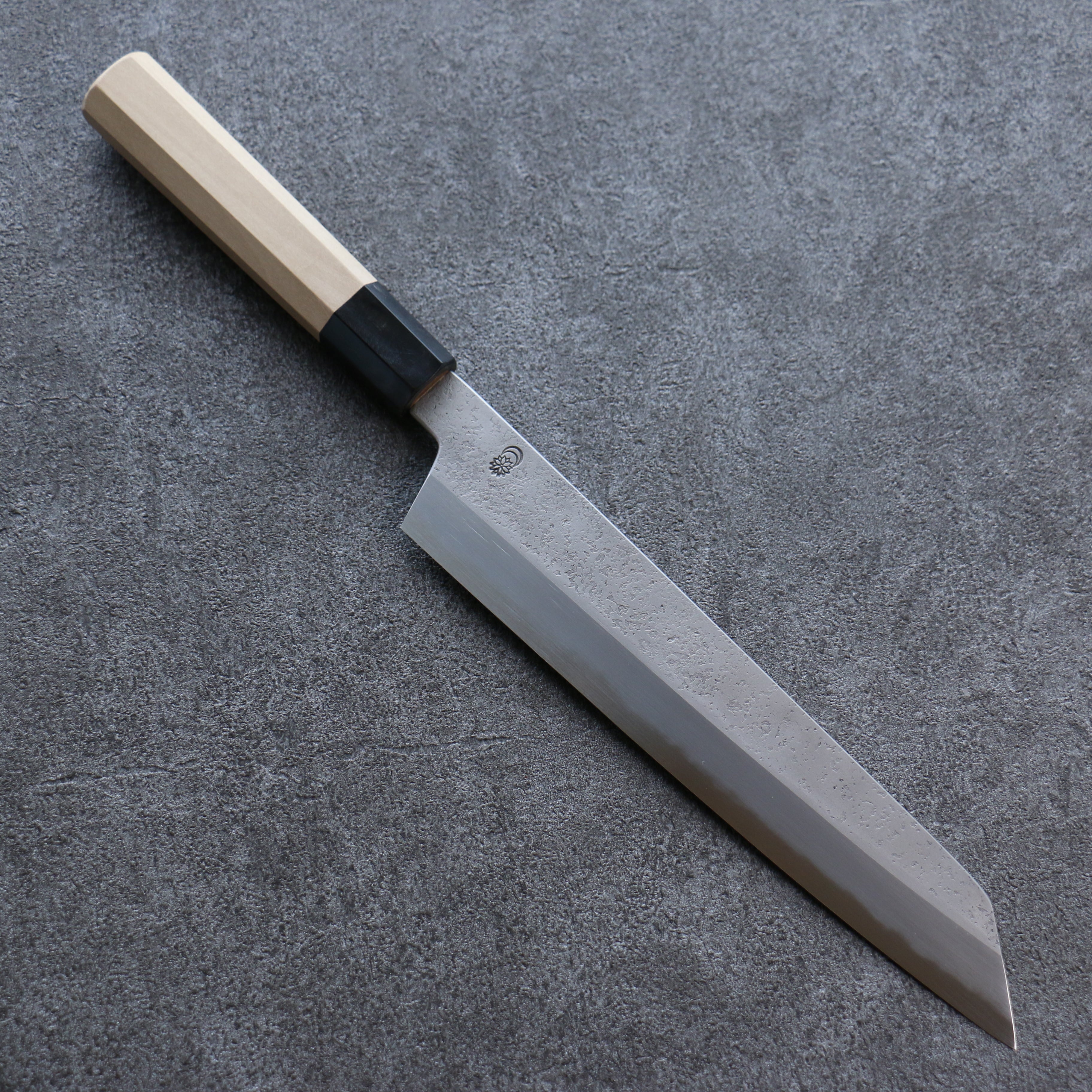 Premium Kikuzuki White Steel No.2 Nashiji Kiritsuke Gyuto 240mm Japanese Chef Knife with Magnolia Handle - Perfect for Sushi, Sashimi & Precision Cutting