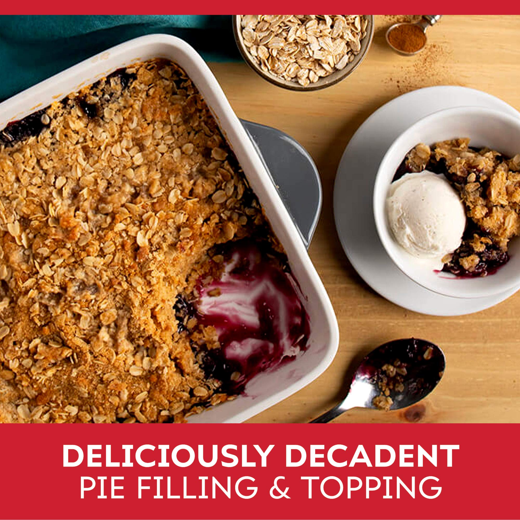 Duncan Hines Comstock Simply Blueberry Pie Filling, 21 Ounce (Pack of 8) - Perfect for Baking Pies, Desserts, and Sweet Treats at Home