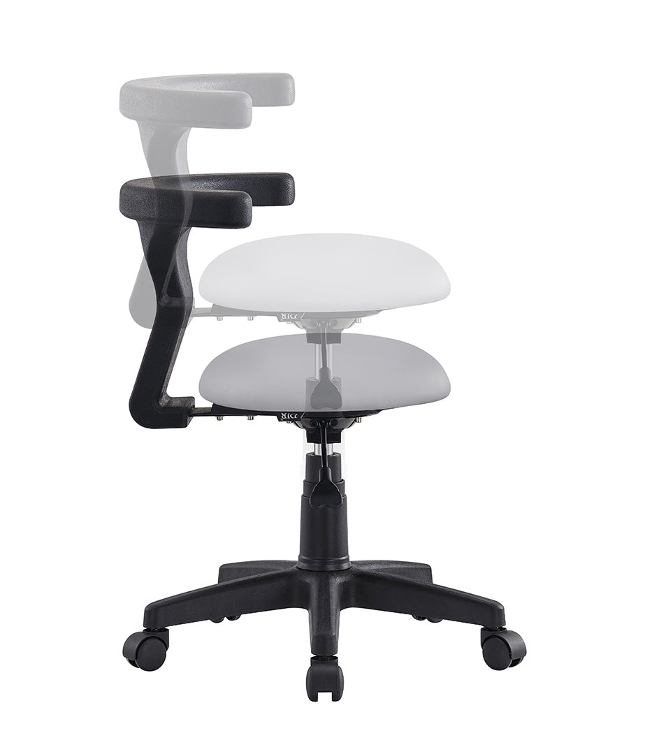 Premium Adjustable Beauty Salon Stool with Backrest - Ergonomic Swivel Styling Chair for Hairdressers, Barbers & Makeup Artists - Perfect for Salons, Spas & Home Use
