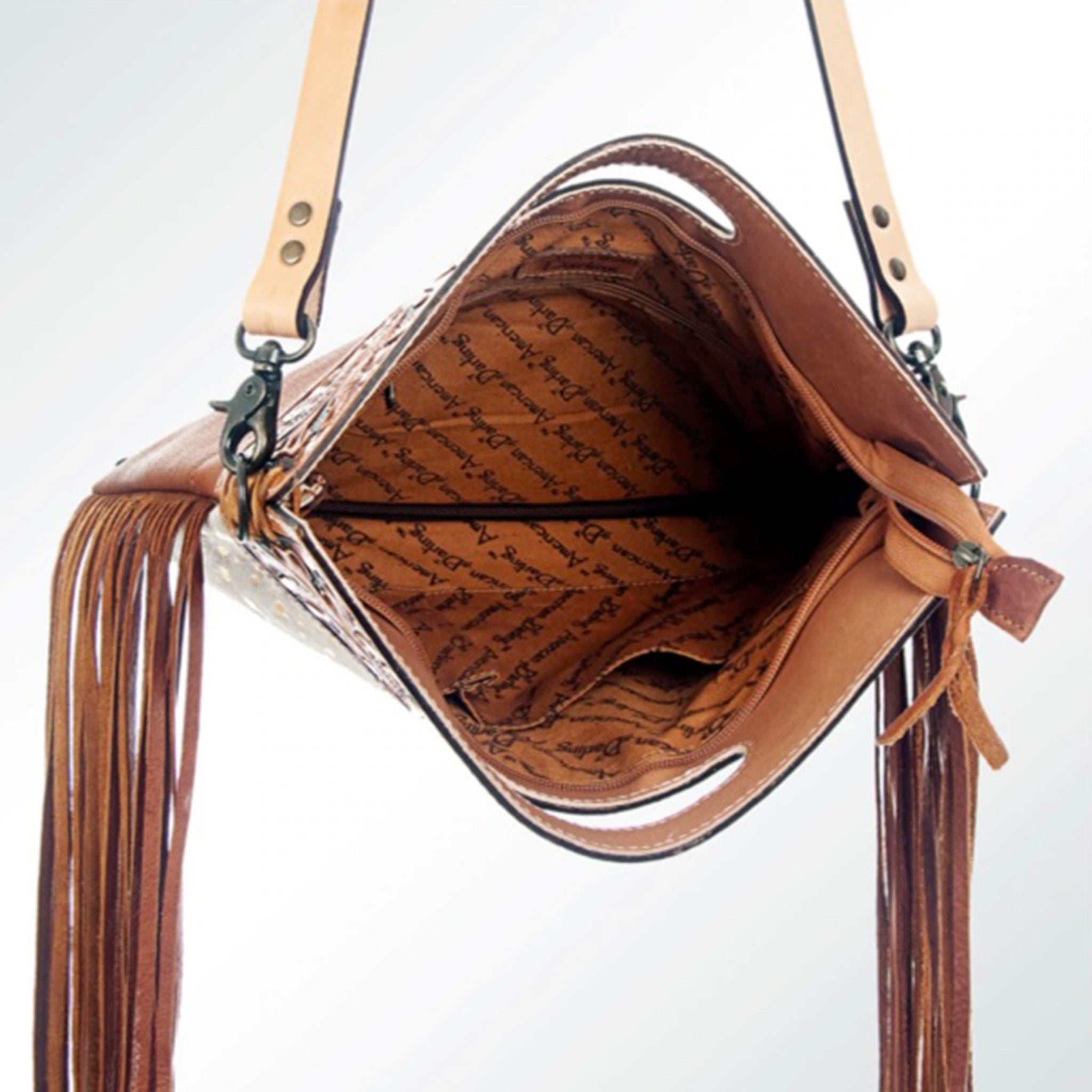 American Darling Genuine Cowhide Fringe Purse - Stylish Boho Crossbody Bag for Women | Perfect for Casual Outings, Music Festivals & Date Nights