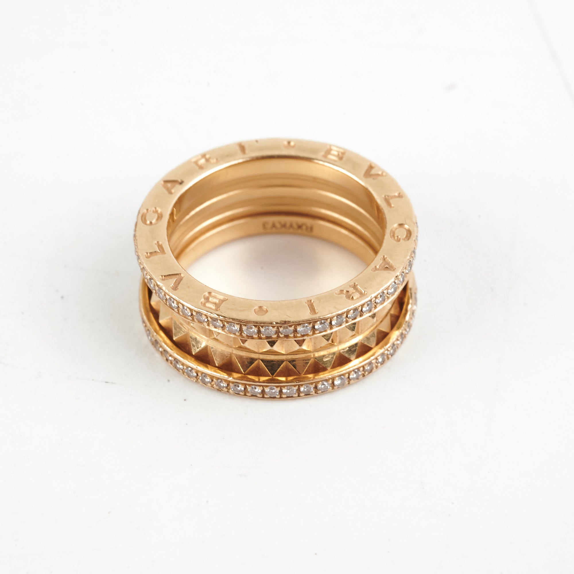 Bvlgari B.Zero1 18K Gold Ring Size 52 - Luxury Italian Jewelry for Women & Men | Perfect for Weddings, Anniversaries & Special Occasions