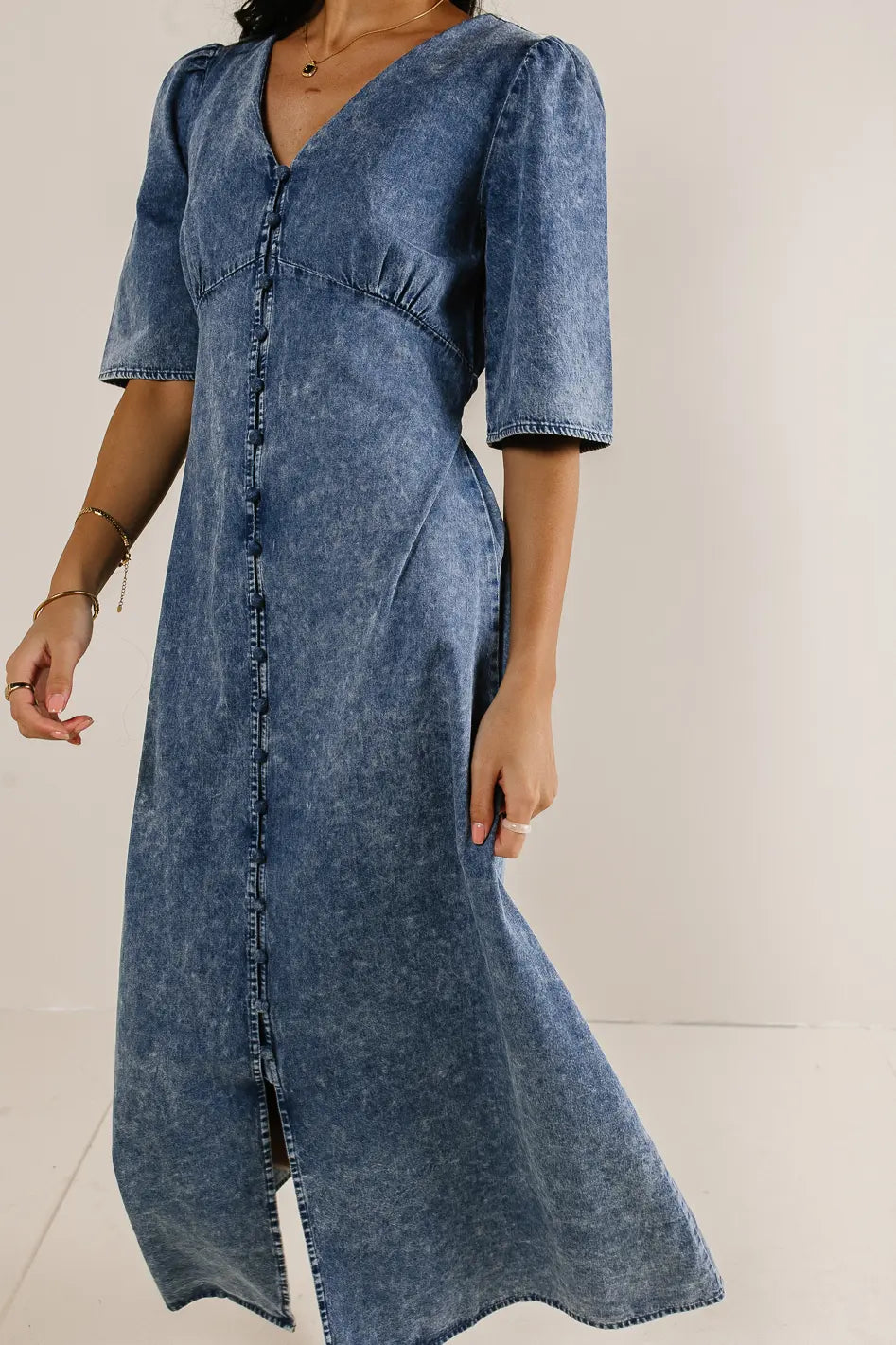 Alayna Button Up Dress for Women - Elegant Floral Print Summer Dress - Perfect for Office, Party & Casual Wear - FINAL SALE
