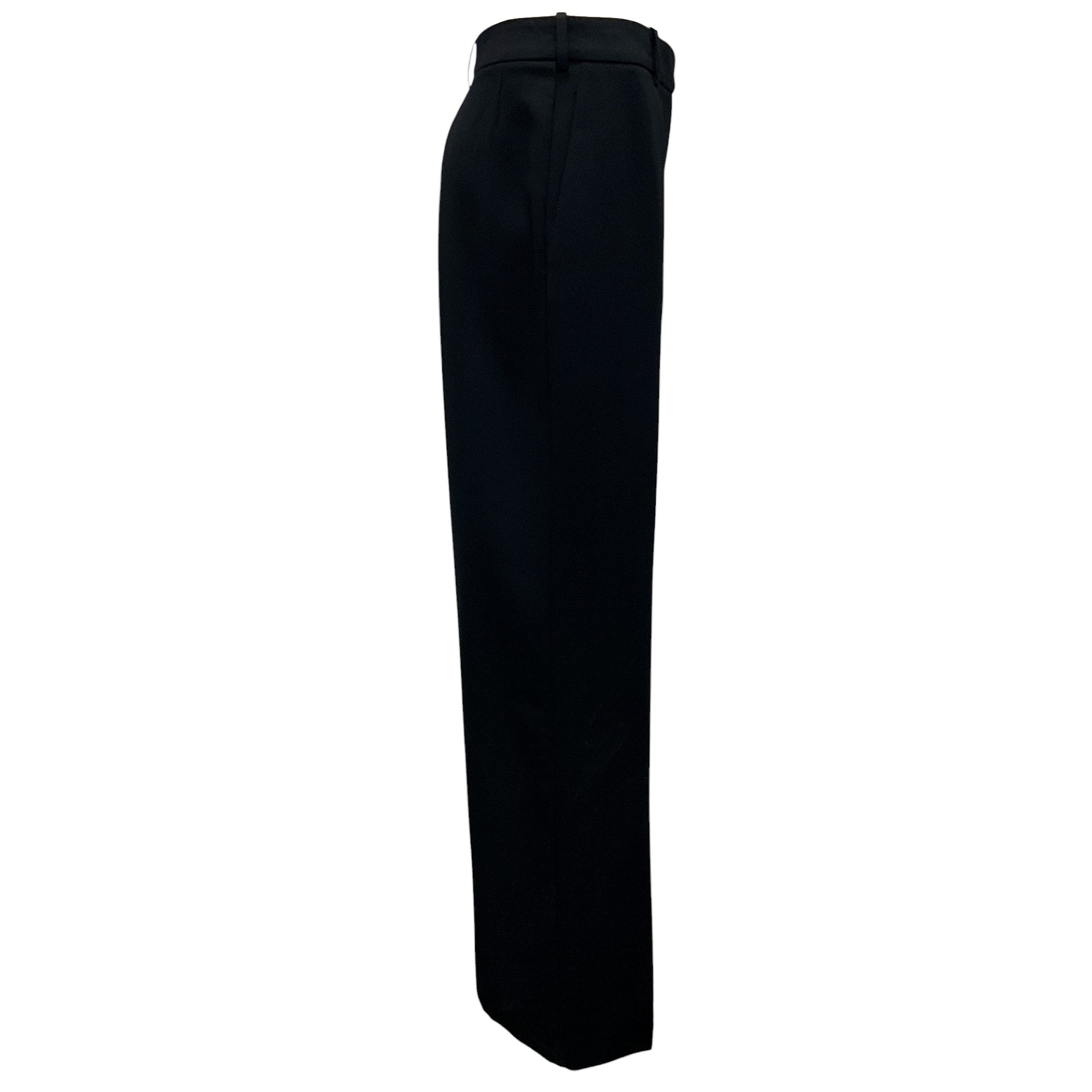 Alexandre Vauthier Women's Black Crepe Dress Pants - Elegant High Waist Trousers for Office, Business & Formal Events
