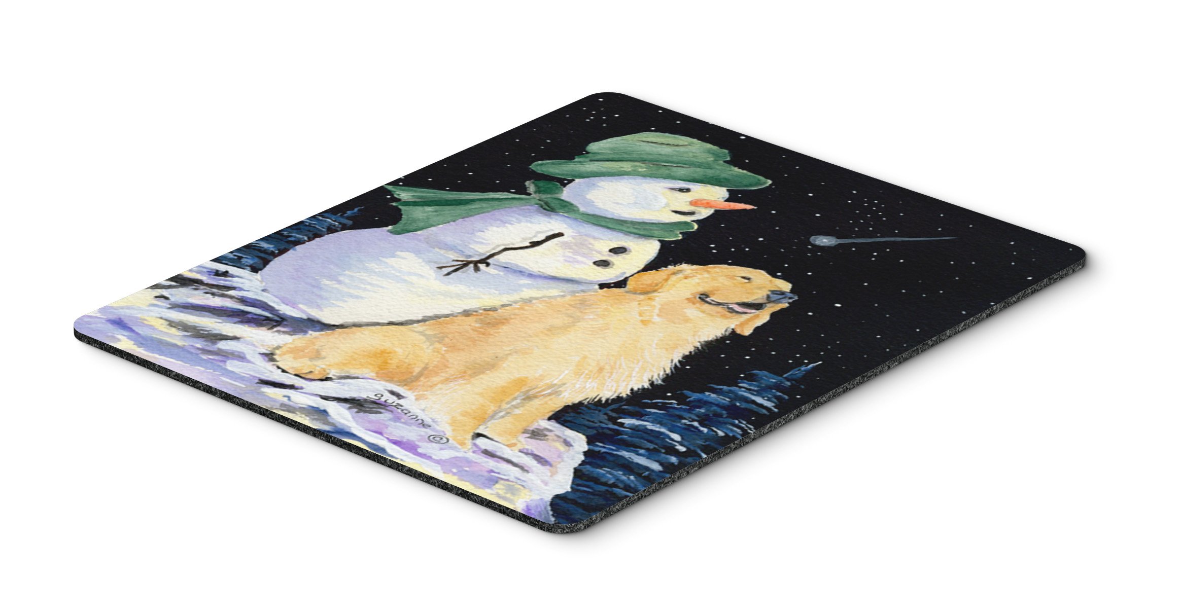 Golden Retriever Mouse Pad & Hot Pad - Washable Large Mouse Mat for Computer, Laptop, Office & Gaming | Non-Slip Desk Mat for Home & Work | Caroline's Treasures SS8577MP | Perfect for Workstations, Kitchens & Gamer Setups