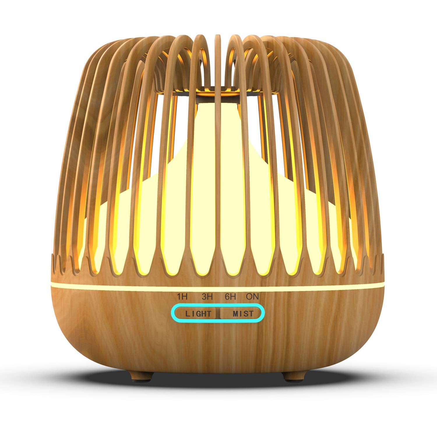 Acrosser 500ML Wood Grain Essential Oil Diffuser & Humidifier with 7 Color Changing LED Lights - Cool Mist Aromatherapy for Home, Office, Bedroom & Yoga Room