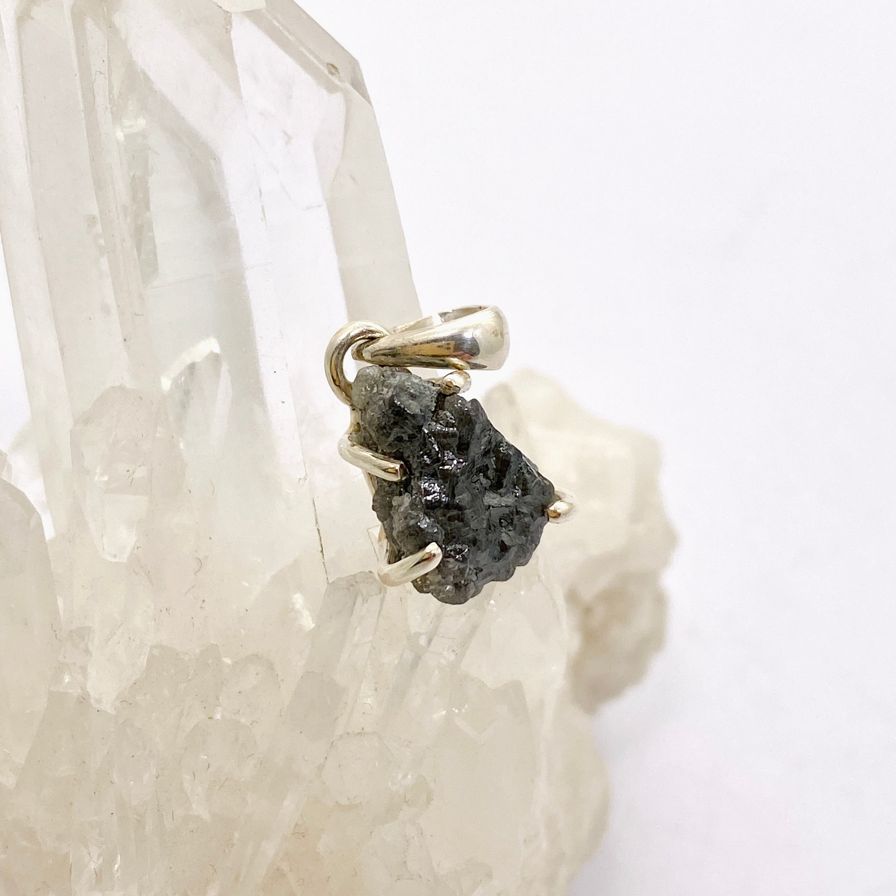 Natural Freeform Rough Diamond Pendant Necklace PPGJ1037 - Unique Handmade Jewelry for Women, Boho Chic Style, Perfect for Weddings & Special Occasions