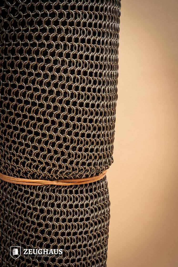 Chainmail Chausses Leg Armor - 9mm Steel Round Ring Medieval Knight Costume & LARP Accessory for Cosplay, Renaissance Fairs & Historical Reenactments
