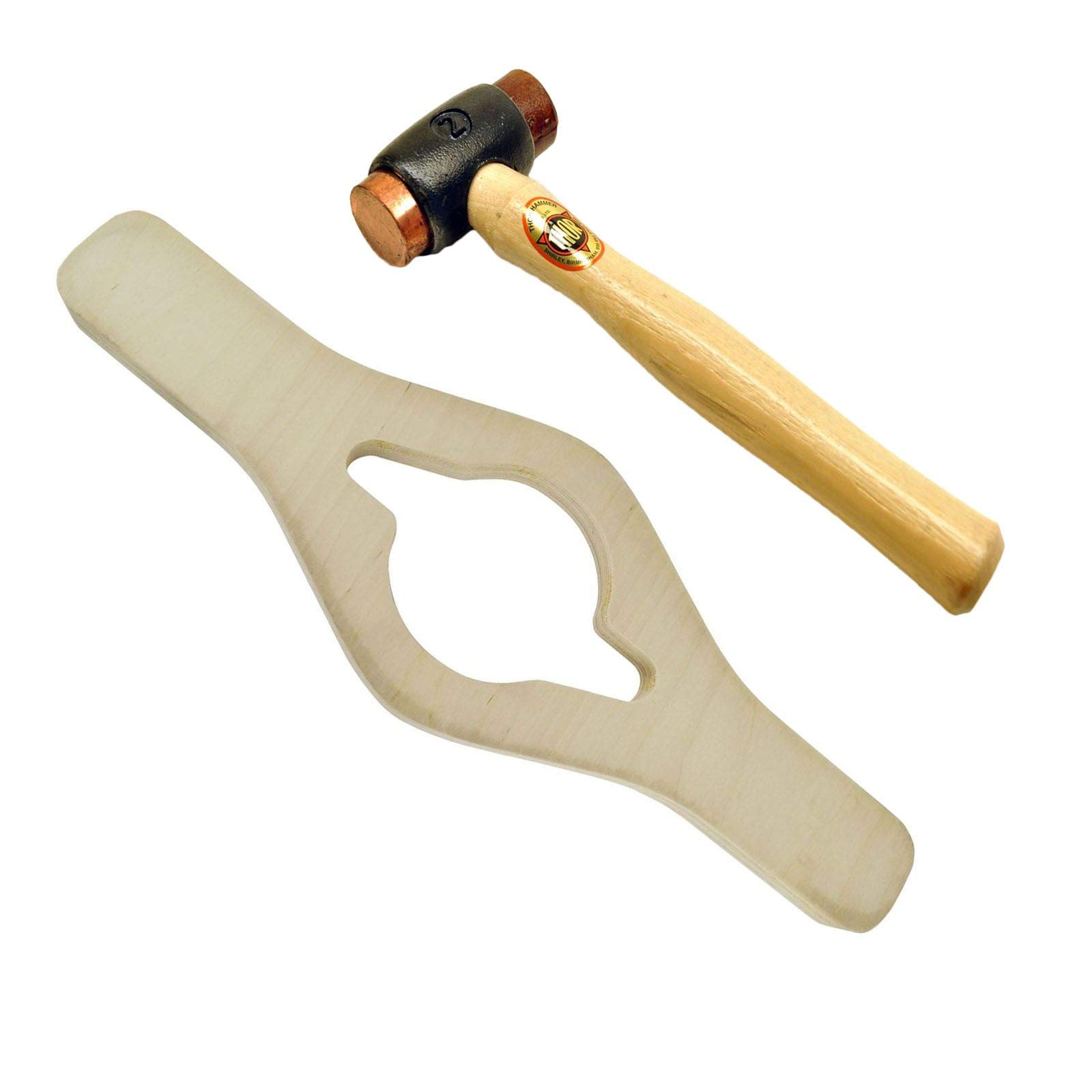 AB Tools Jaguar Wire Wheel Knock-On Spinner Saver Spanner & Copper Hide Thor Hammer - Heavy Duty Wheel Removal Tool for Classic Cars, Hot Rods & Custom Builds