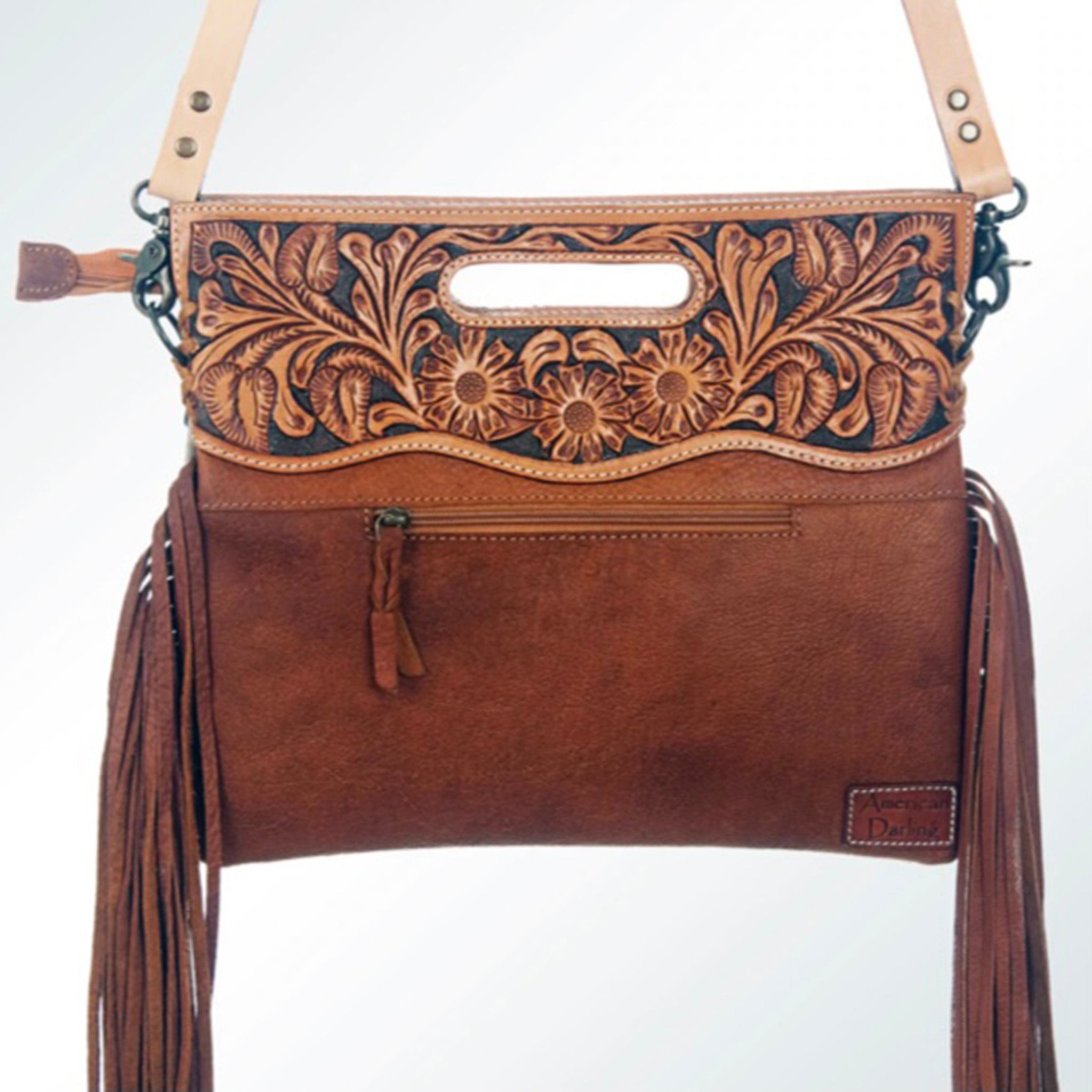 American Darling Genuine Cowhide Fringe Purse - Stylish Boho Crossbody Bag for Women | Perfect for Casual Outings, Music Festivals & Date Nights