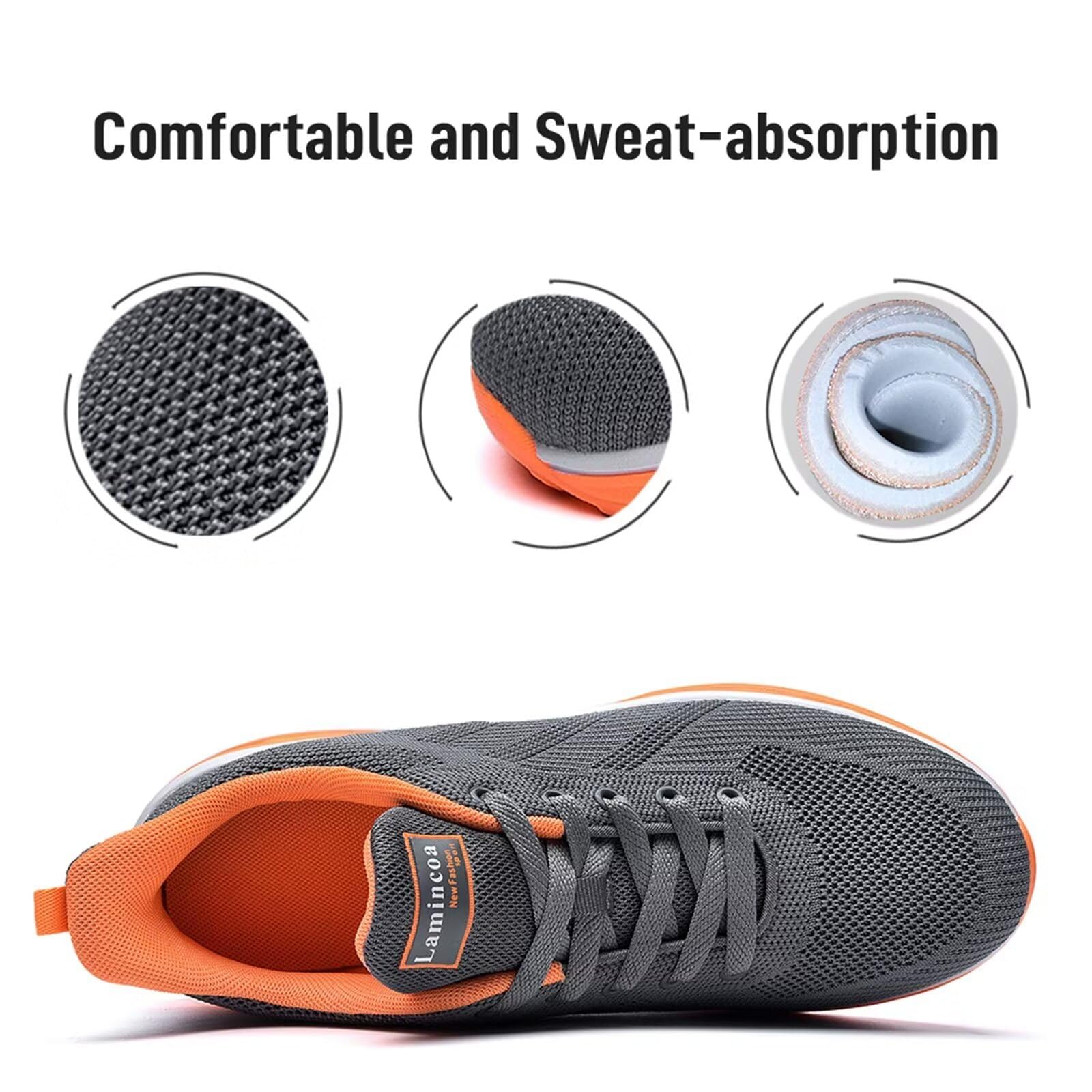Lamincoa Women's Lightweight Running Shoes - Breathable Mesh Sneakers with Air Cushion for Walking, Tennis, Gym Workout & Sports | Non-Slip Comfort for Active Lifestyles