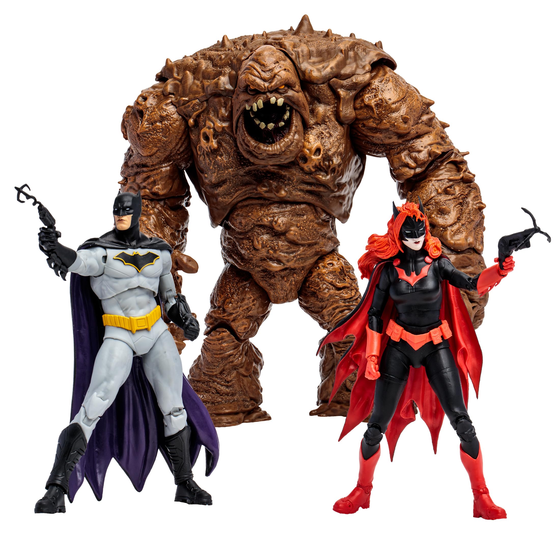 McFarlane Toys DC Multiverse Clayface Batman & Batwoman 3-Pack Gold Label Amazon Exclusive Action Figures - Collectible DC Comics Superhero Set for Display & Gifting