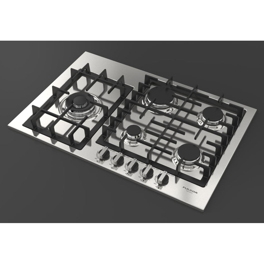 Fulgor Milano 30-Inch 5-Burner 400 Series Gas Cooktop - Stainless Steel (F4GK30S1) | Professional Gas Stove for Home Kitchen, Perfect for Cooking, Baking & Entertaining