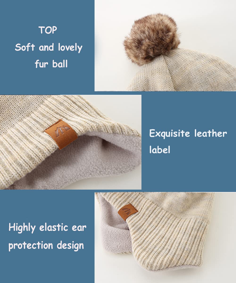 Moon Kitty Baby Boys Winter Fleece Beanie Hat for Toddlers - Warm & Cozy Winter Hat for Boys - Perfect for Outdoor Play, Snow Days & Cold Weather Adventures